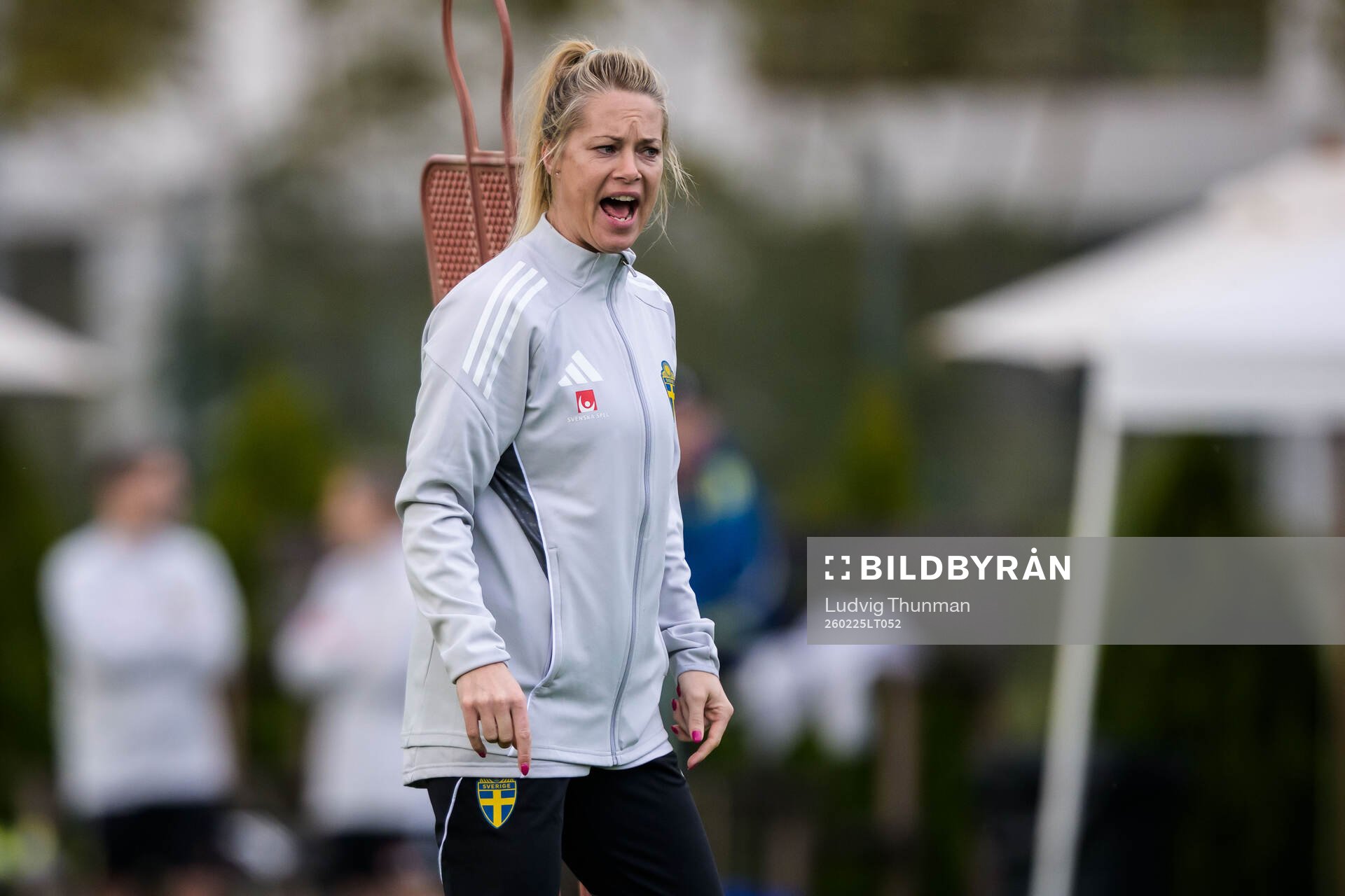 Assistant coach Johanna Almgren of the Swedish women's