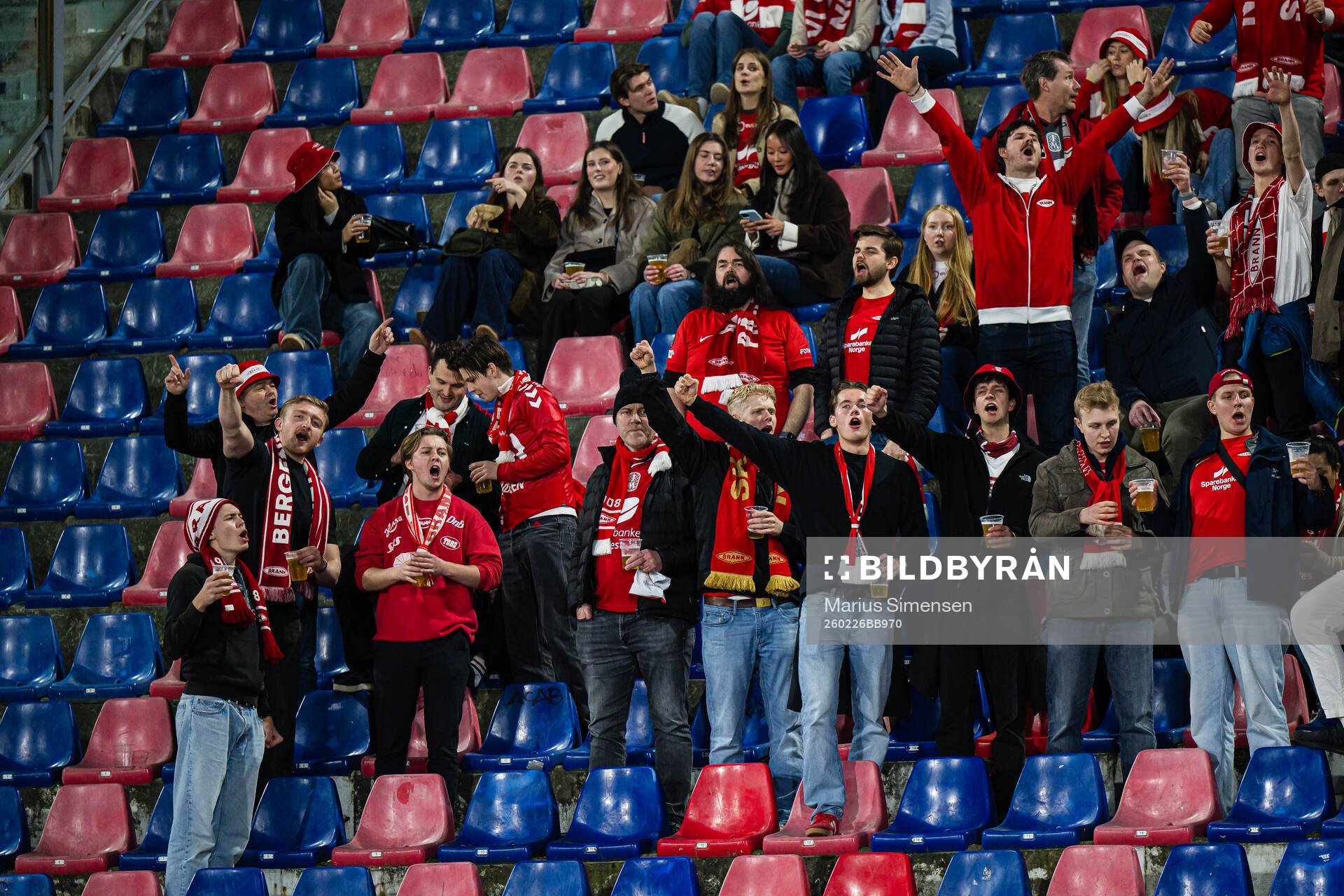 Spectators in the stands