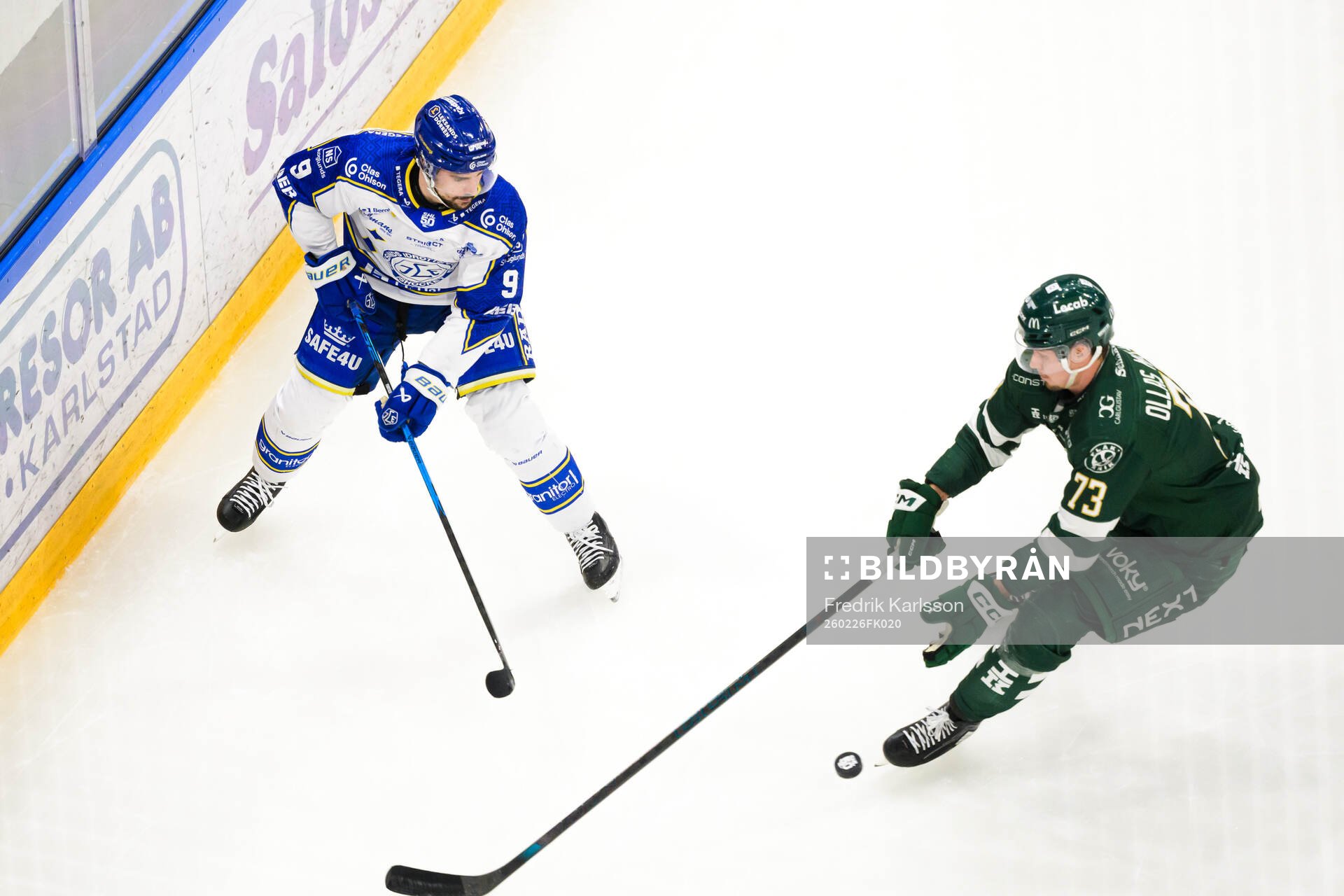 Leksands Gabriel Fortier och Färjestads Adam Ollas Mattsson