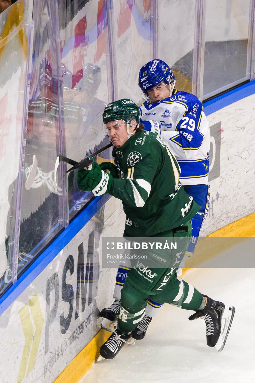 Färjestads Joakim Nygård och Leksands Michael Lindqvist