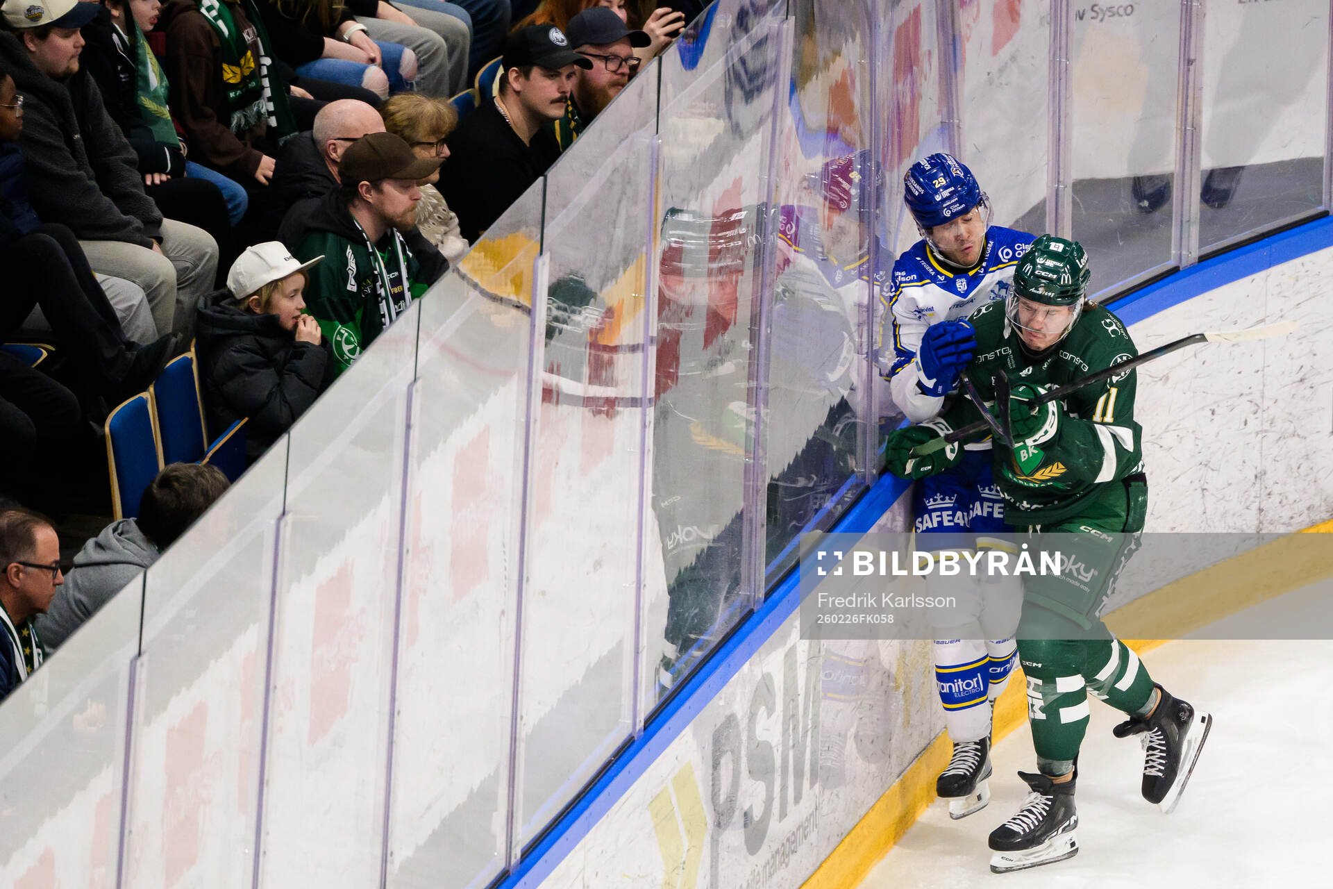 Färjestads Joakim Nygård och Leksands Michael Lindqvist
