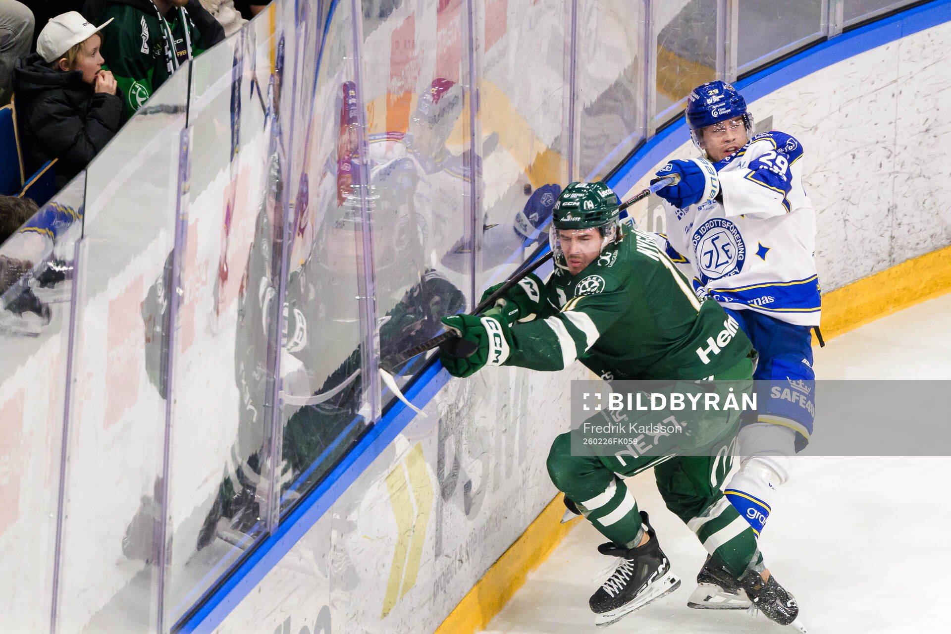 Färjestads Joakim Nygård och Leksands Michael Lindqvist