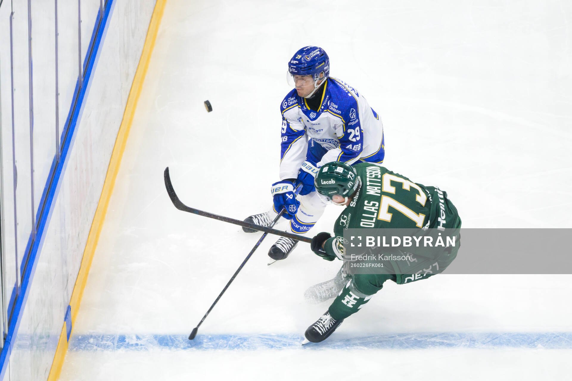 Leksands Michael Lindqvist och Färjestads Adam Ollas