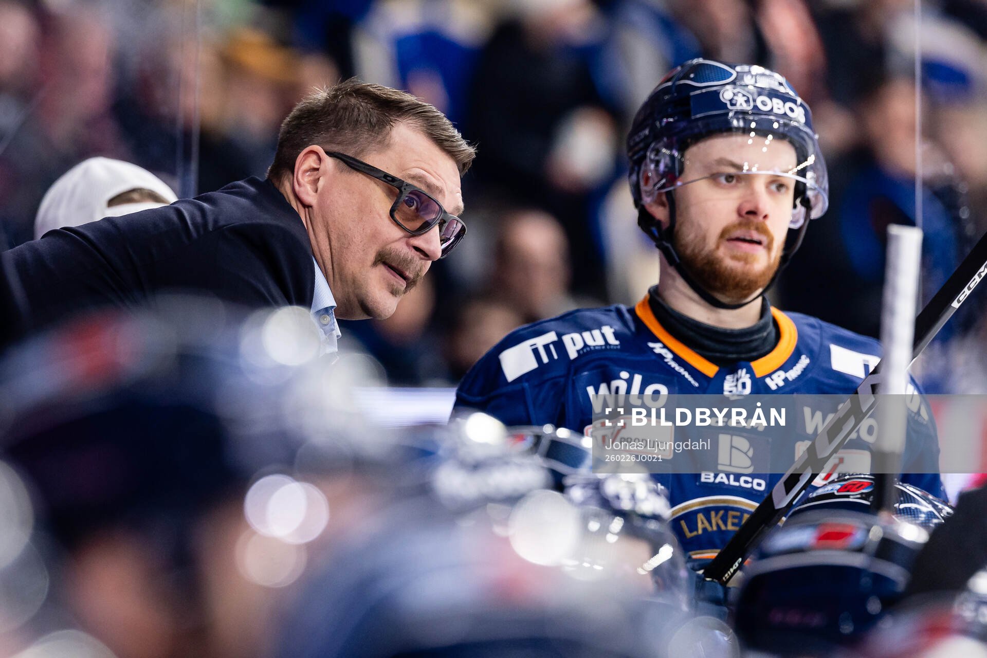 Växjös tränare Björn Hellkvist och Lucas Elvenes