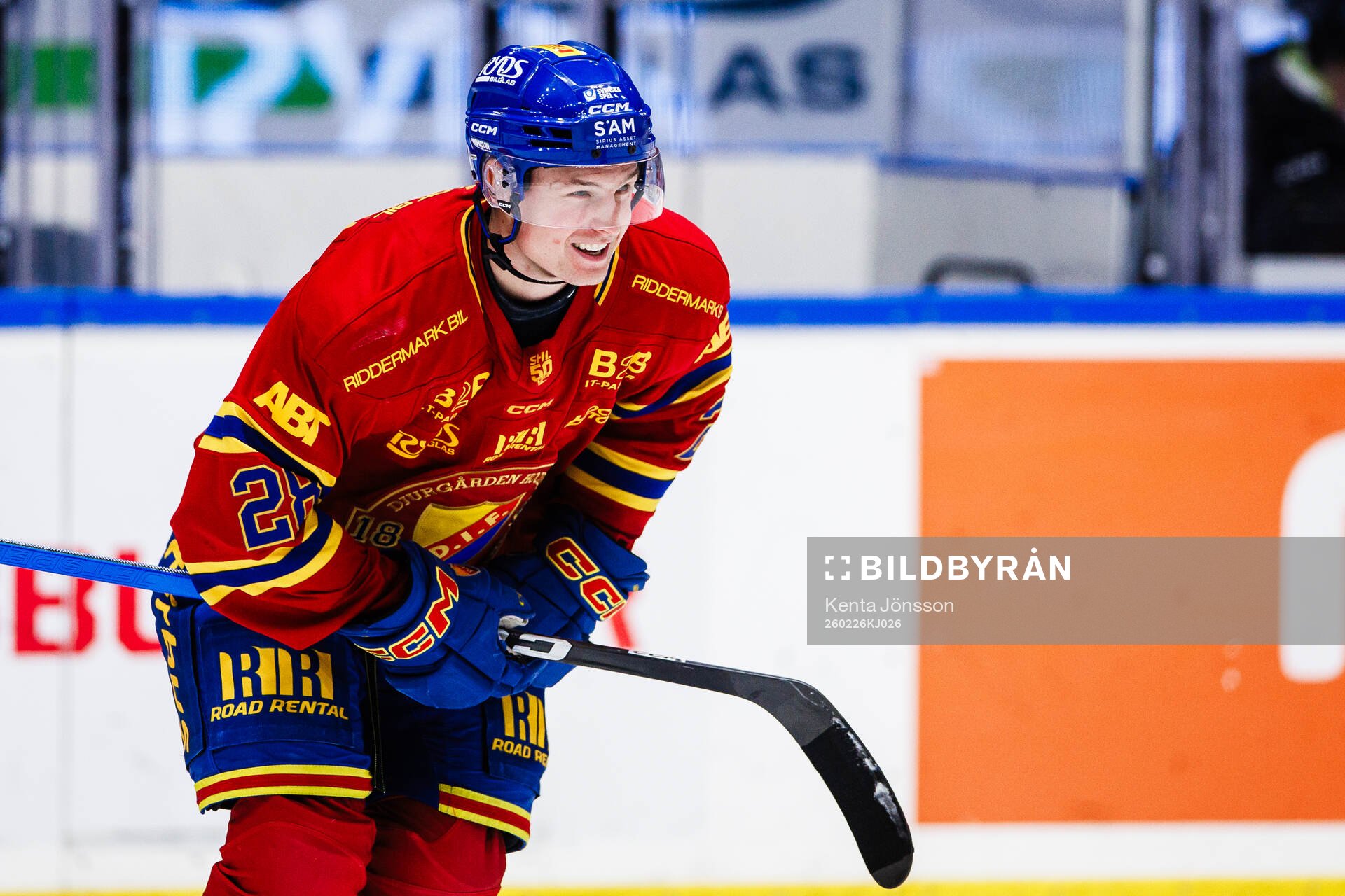 Djurgårdens Gustav Lindström jublar