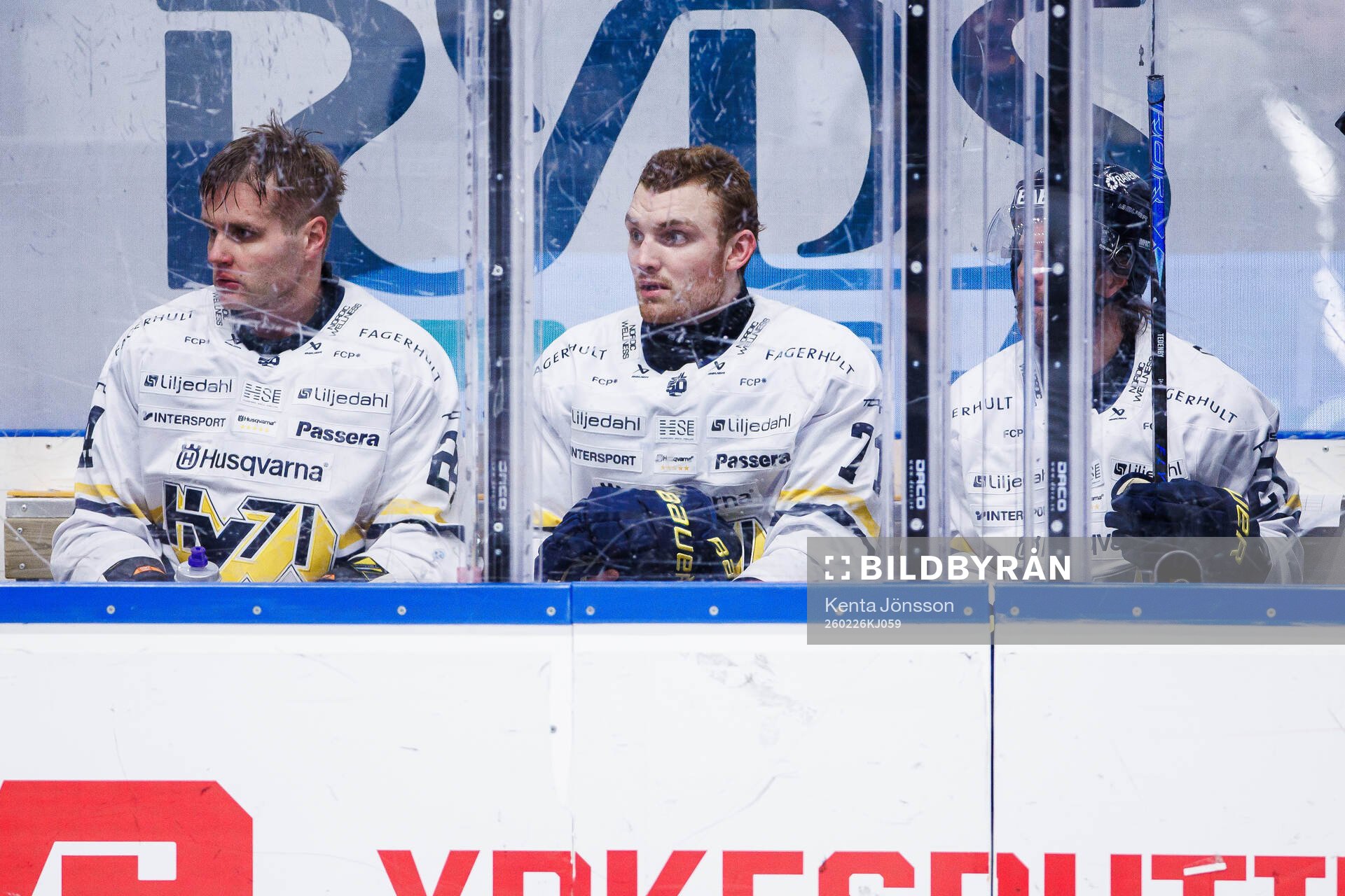 HV71s Hampus Eriksson, William Ignberg Nilsson och Mattias