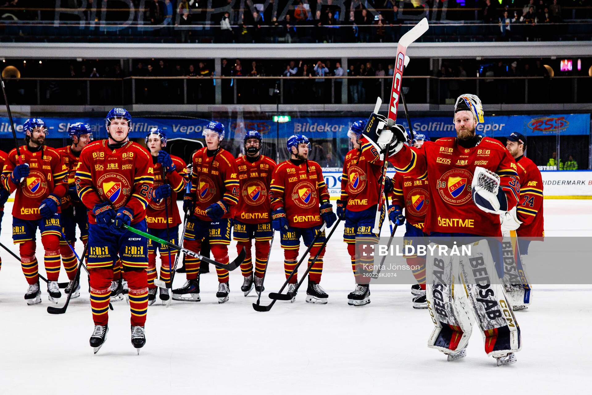 Djurgårdens Samuel Solem och målvakt Magnus Hellberg