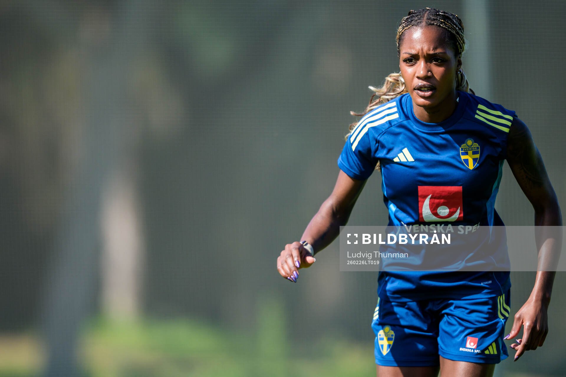 Evelyn Ijeh of the Swedish women's national football team