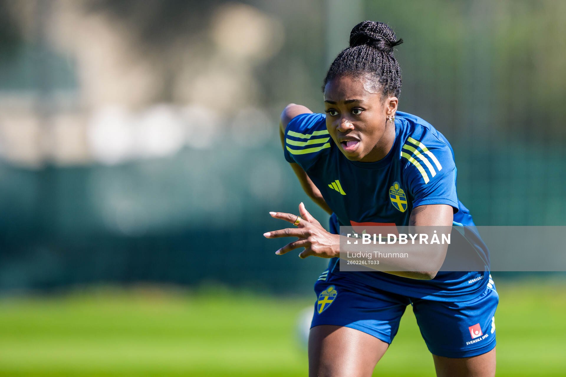 Monica Jusu Bah of the Swedish women's national football