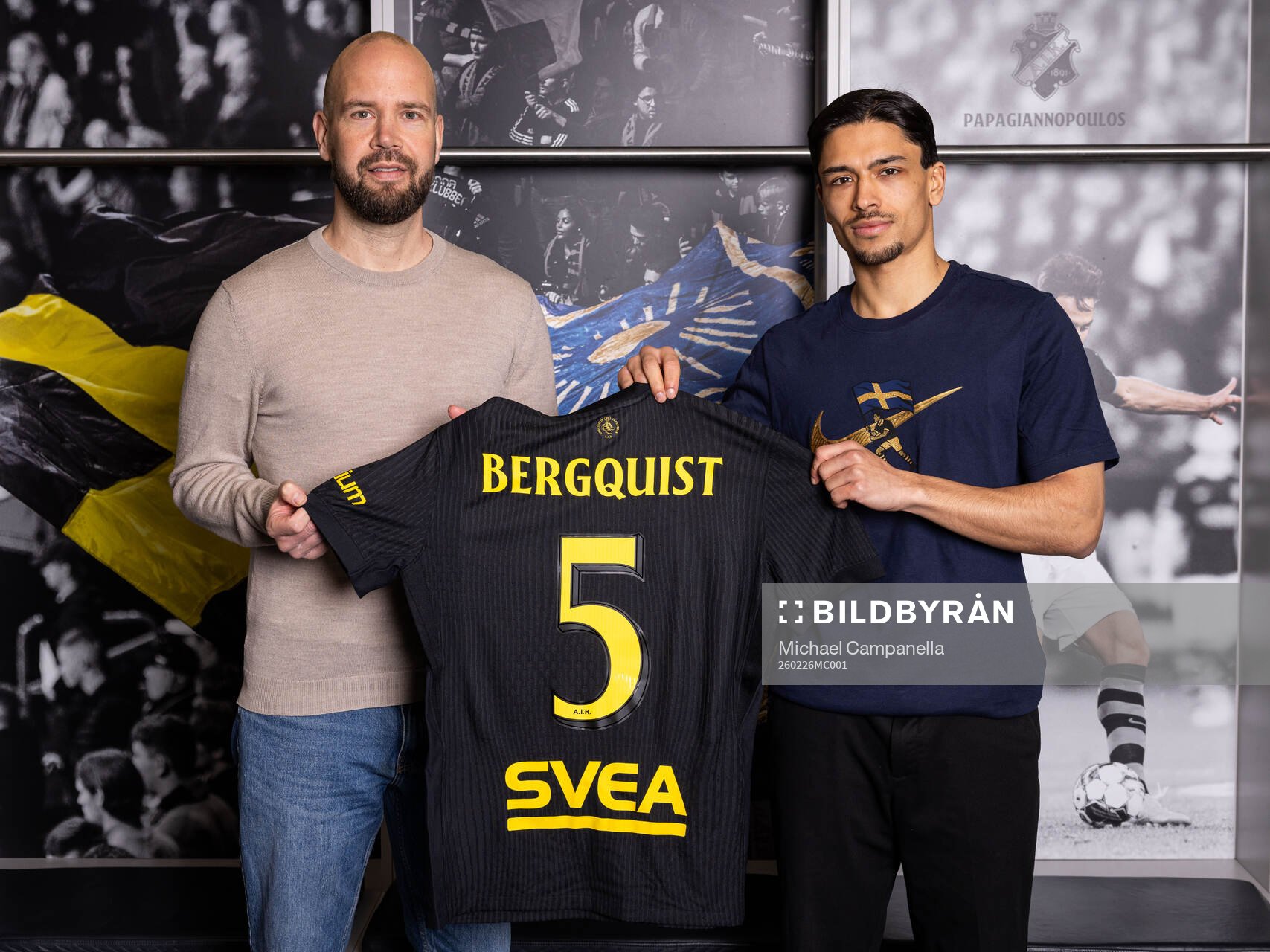 AIKs sportchef Miika Takkula och Lukas Bergquist
