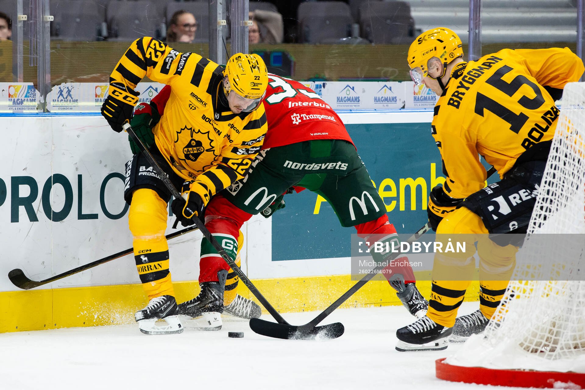 Skellefteås Jonathan Johnson och Lars Bryggman mot