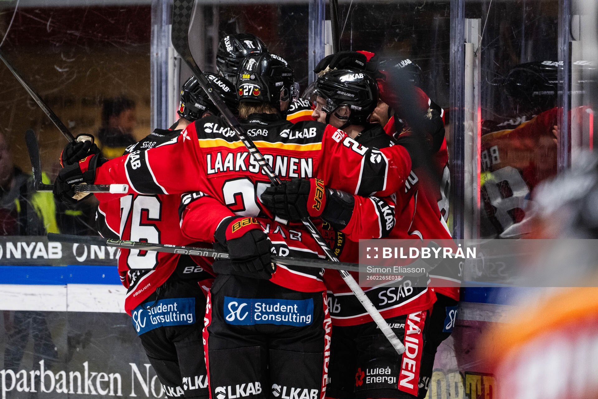 Luleås spelare jublar