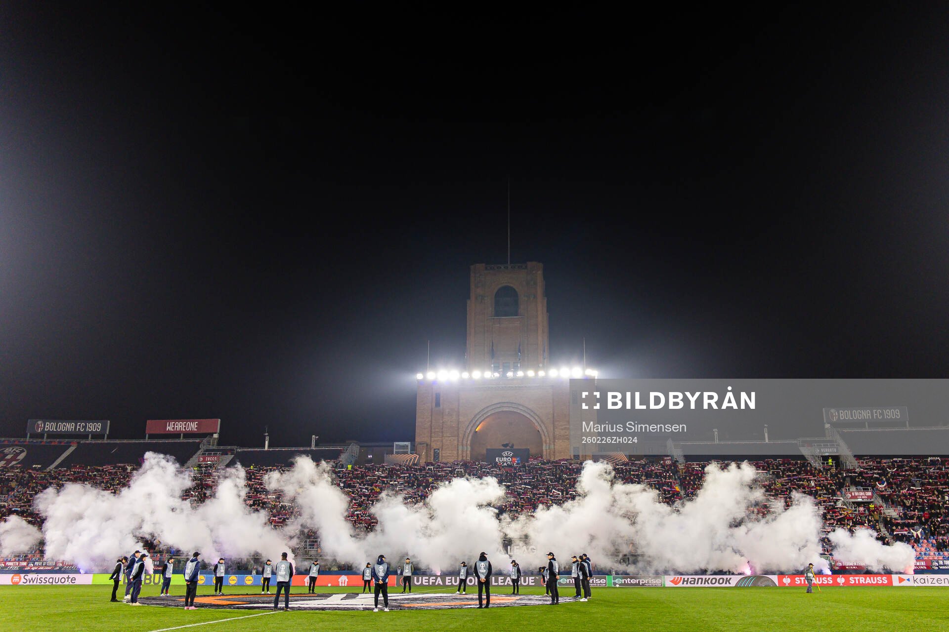 Spectators in the stands