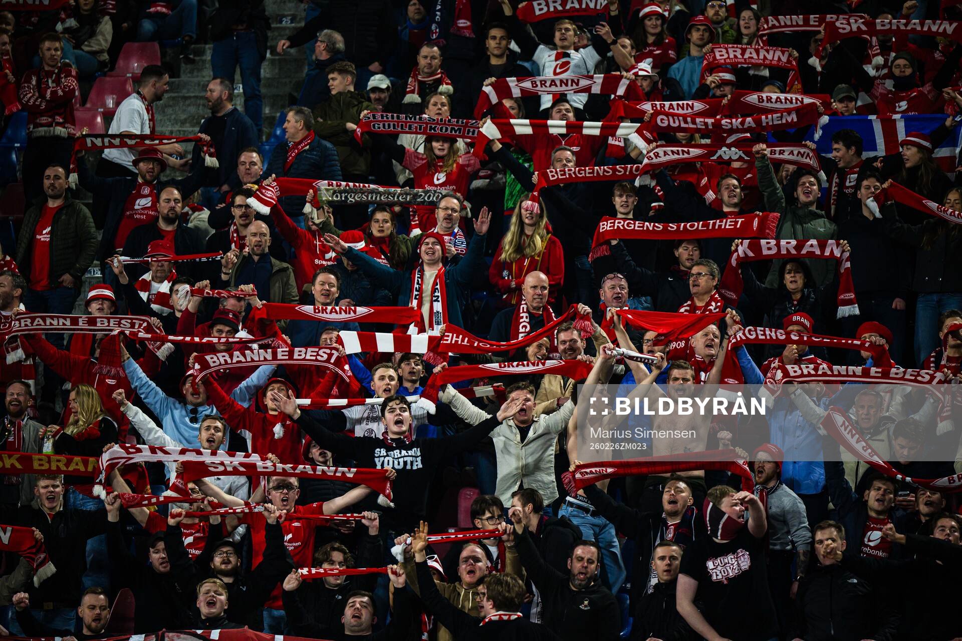 Spectators in the stands