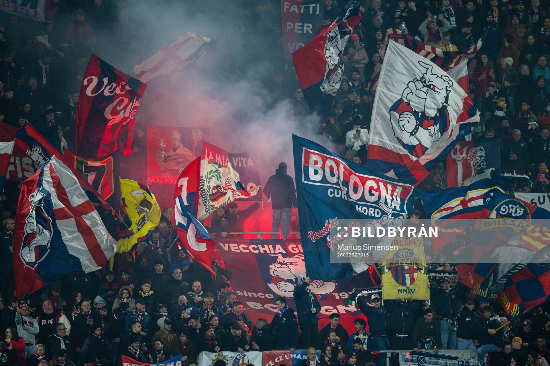 Spectators in the stands