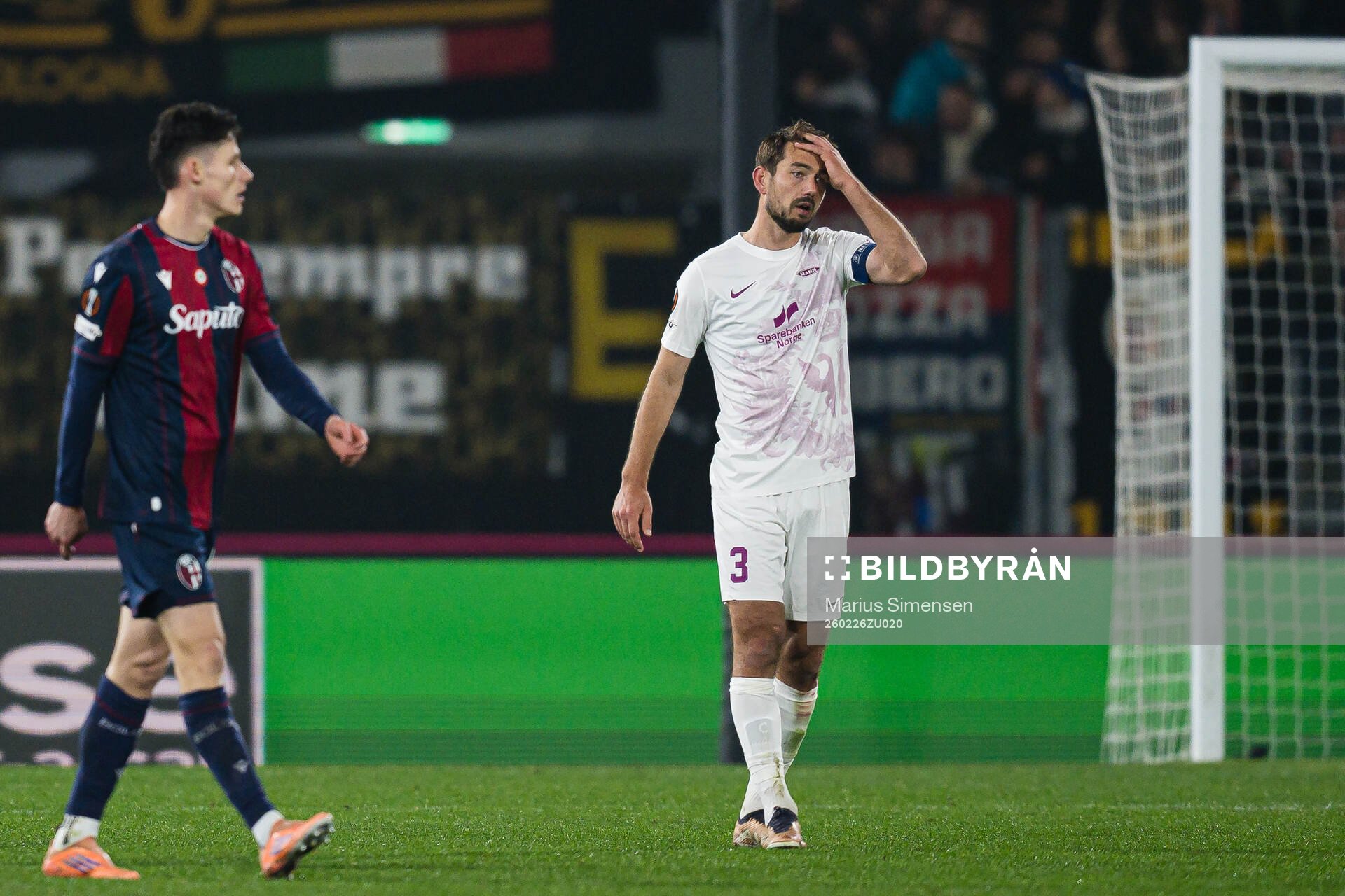 Fredrik Pallesen of Brann looks dejected