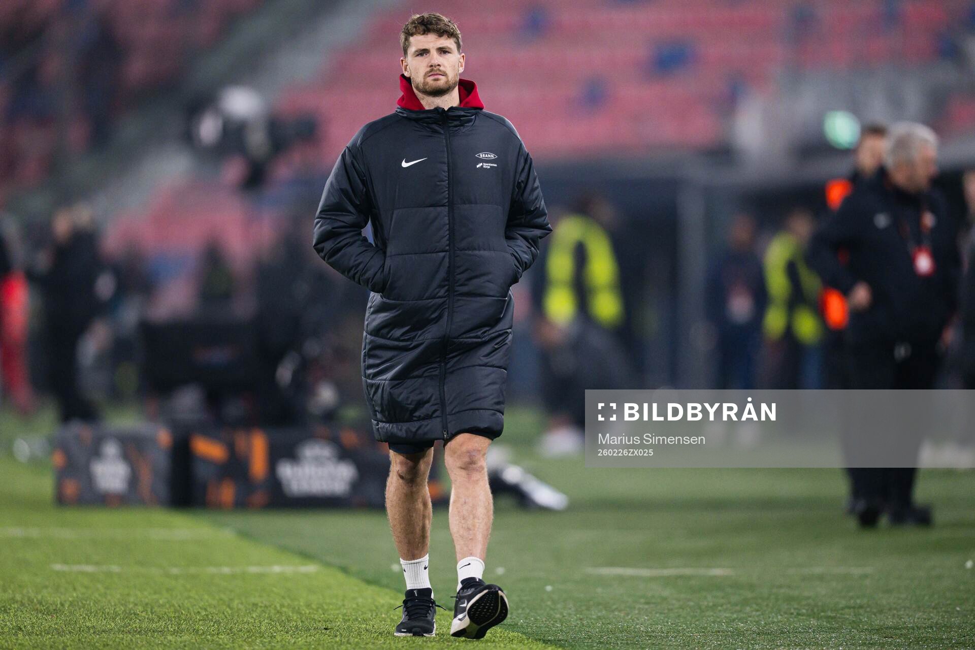 Jacob Sørensen of Brann looks dejected afterl the UEFA