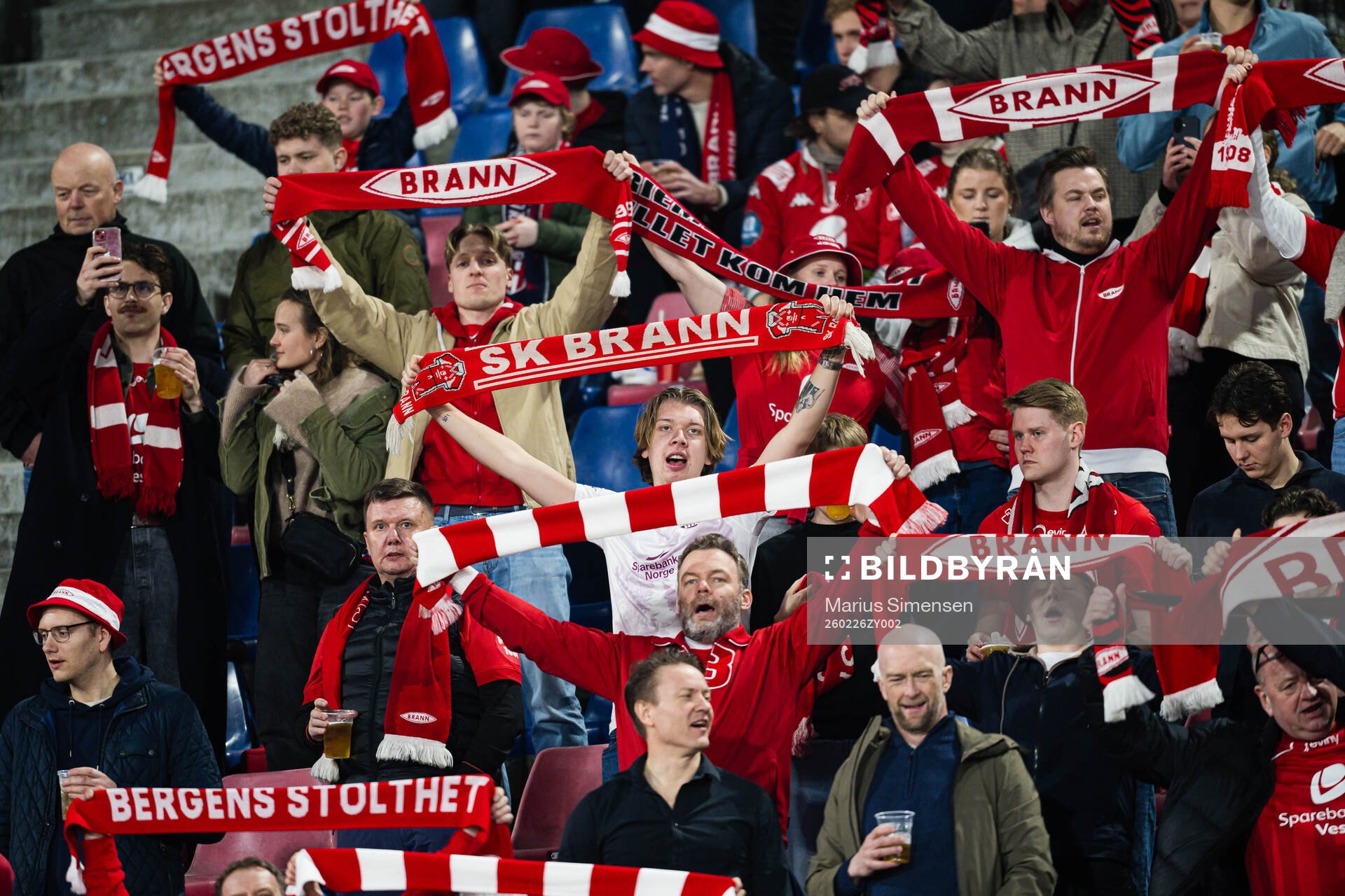 Spectators in the stands