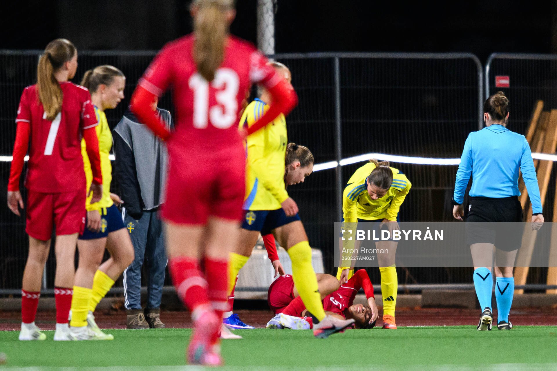 Danmarks Jenny Ngounou har ont