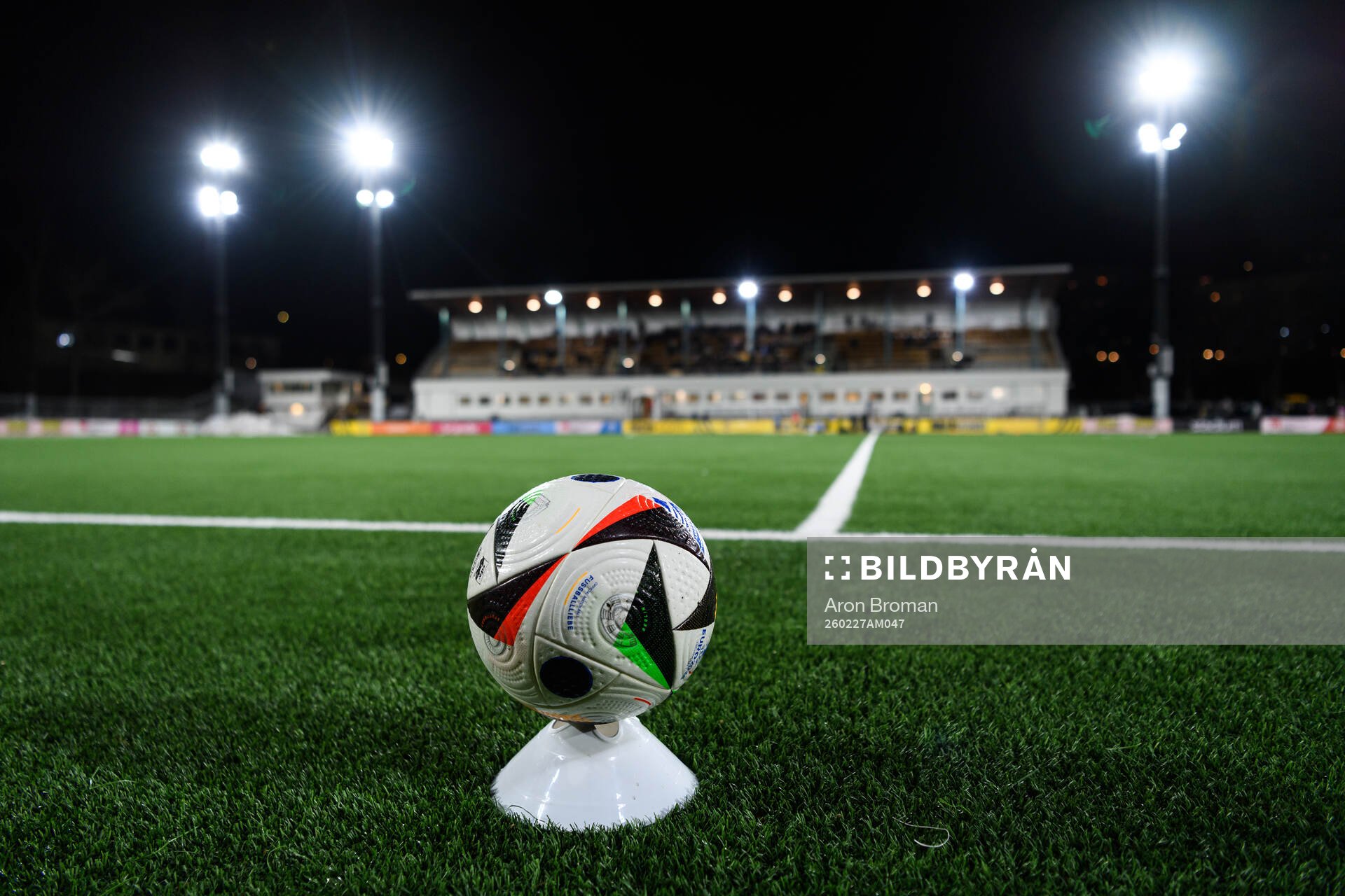 En uppställd fotboll