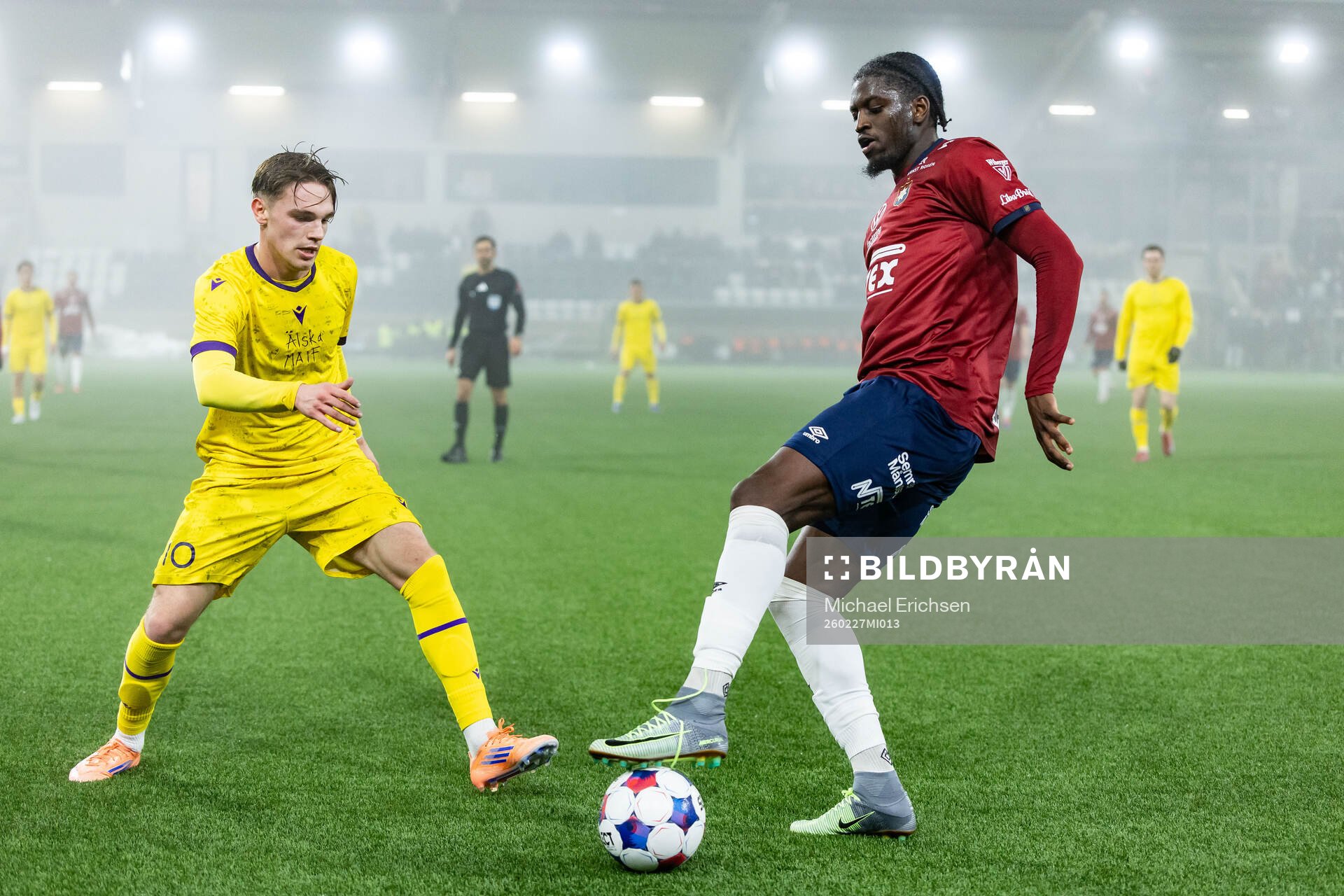 Mjällbys Jeppe Kjaer och Örgrytes Michael Parker