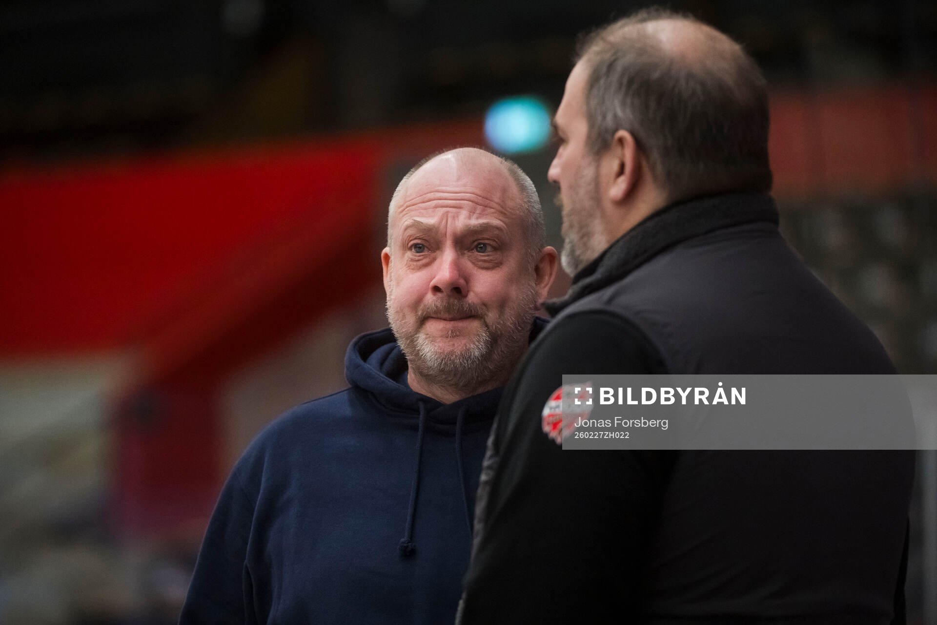 Modos tränare Rickard Hårdstam och Modos tränare Jared