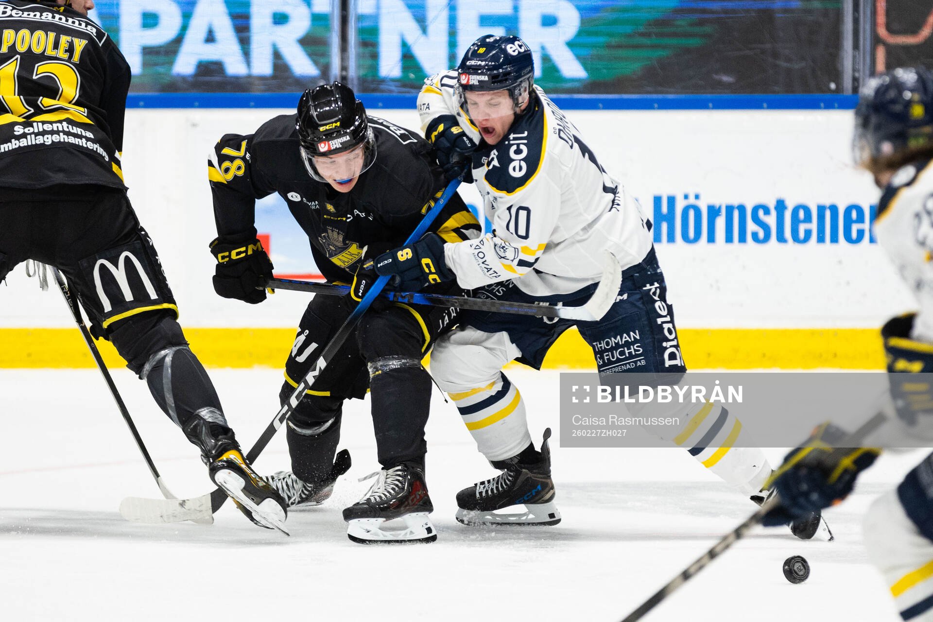 AIKs Oliver Johansson och Södertäljes Felix Öhrqvist