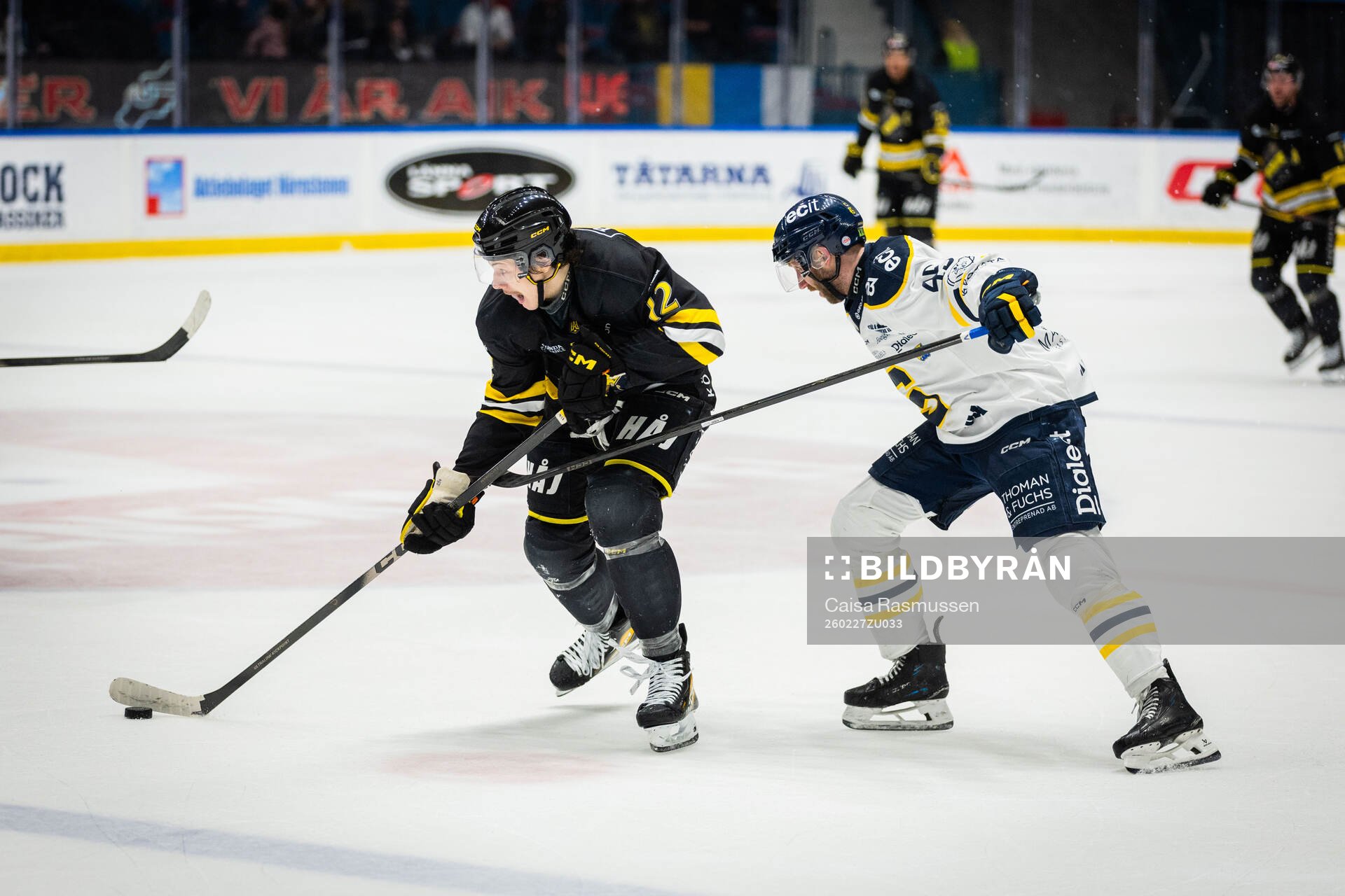 AIKs Scott Pooley och Södertäljes Sebastian Dyk