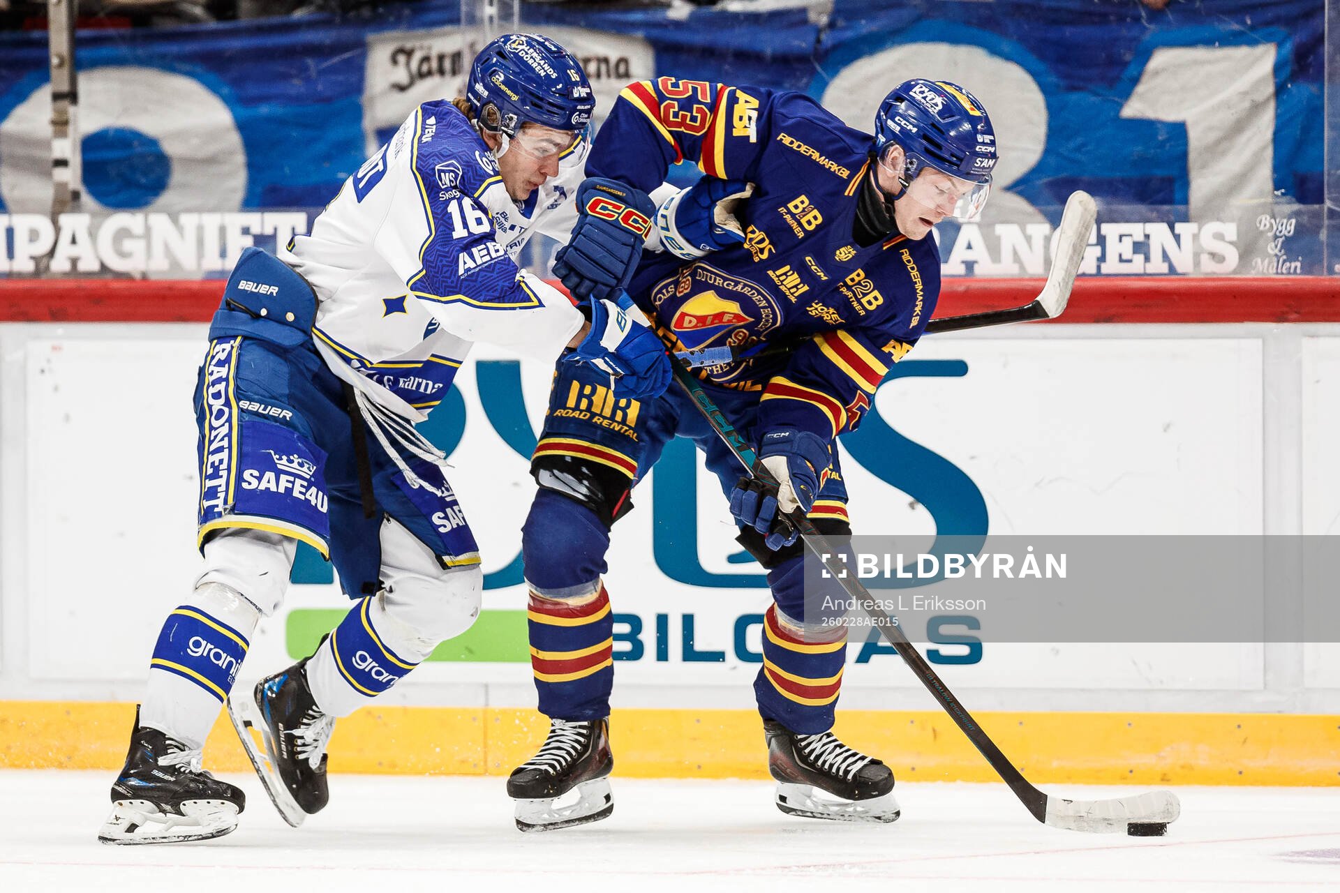Leksands Rocky Langvardt och Djurgårdens Philip Holm