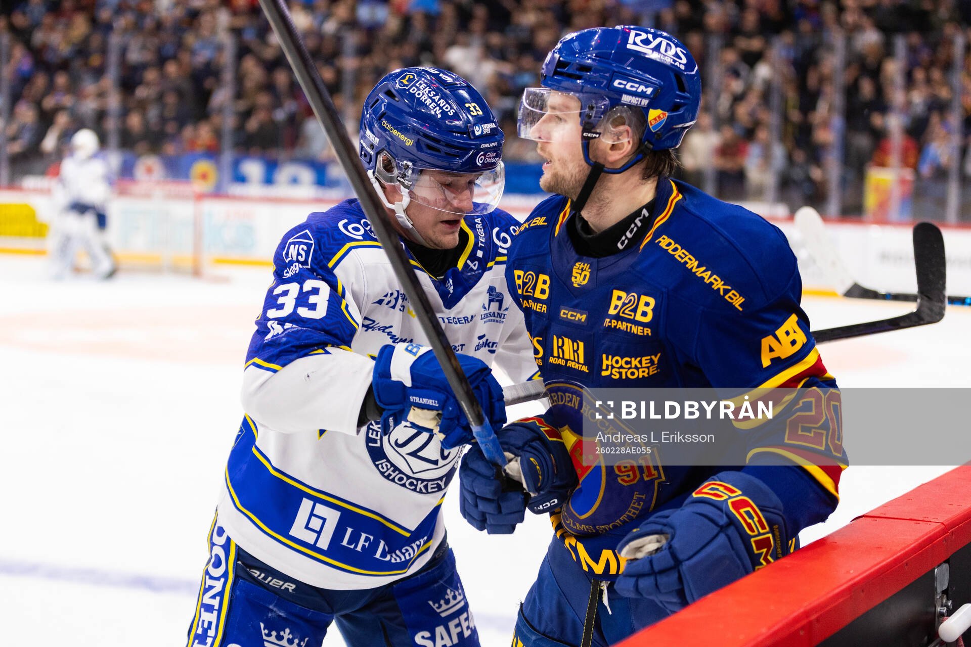Leksands Olle Strandell och Djurgårdens Mathias Emilio