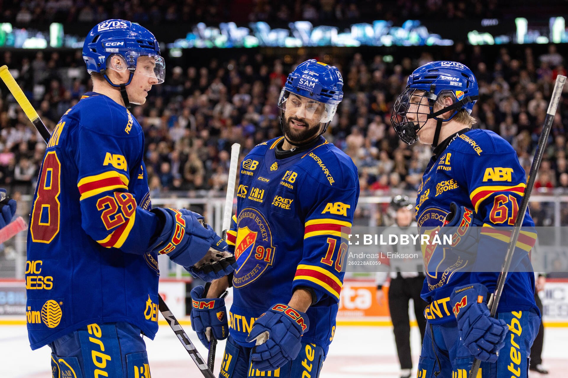 Djurgårdens Gustav Lindström, Oliver Kylington och Viggo