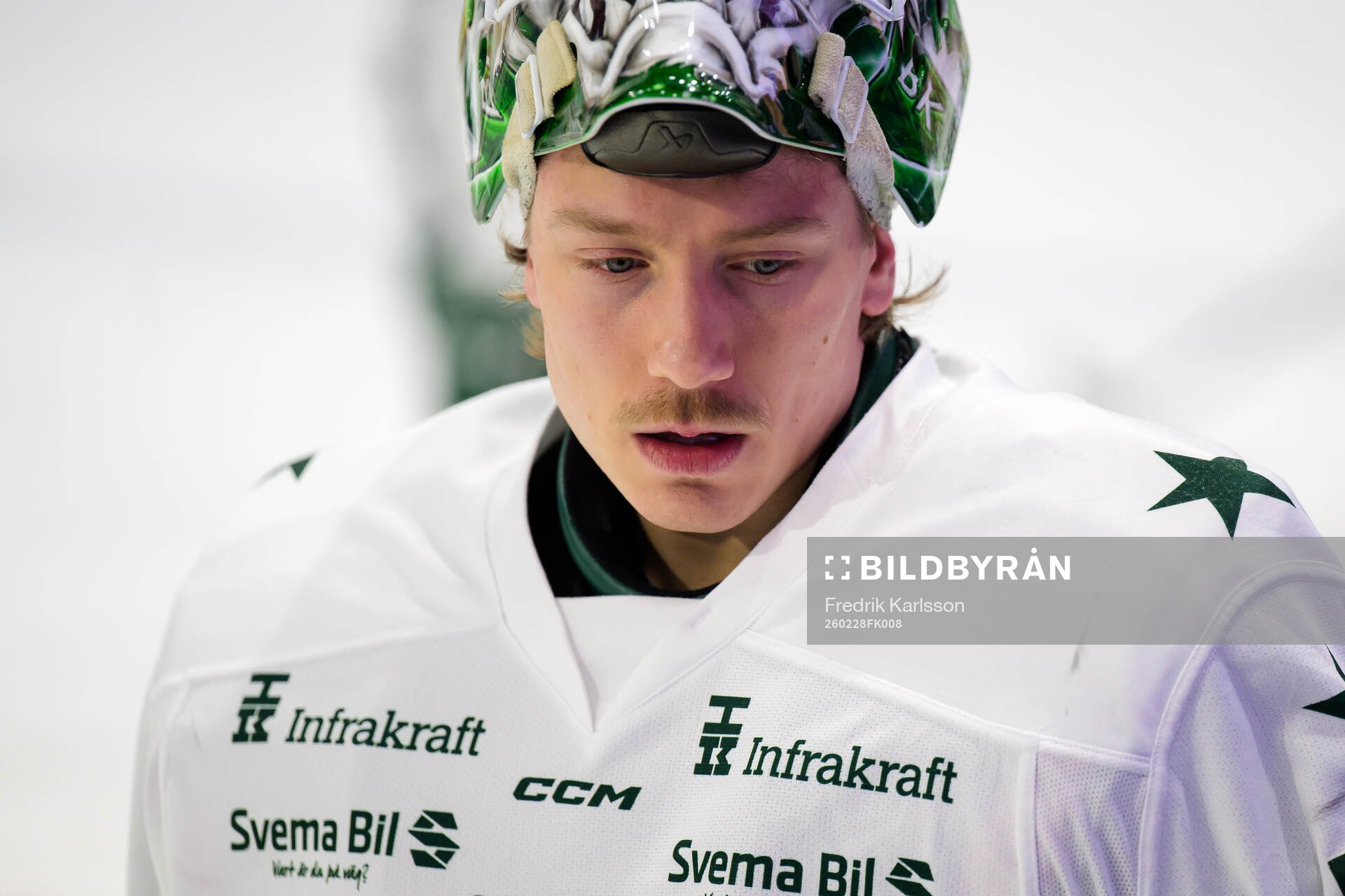 Färjestads målvakt Emil Larmi