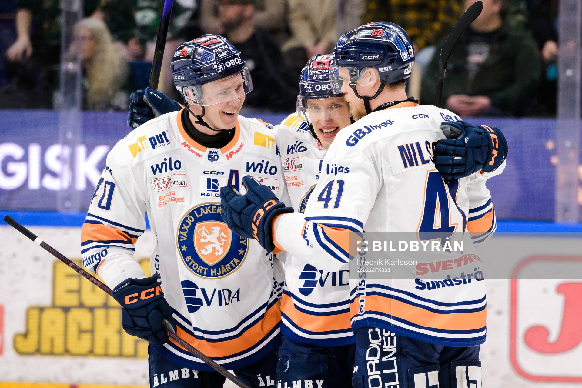 Växjös Dennis Rasmussen, Ludvig Nilsson jublar