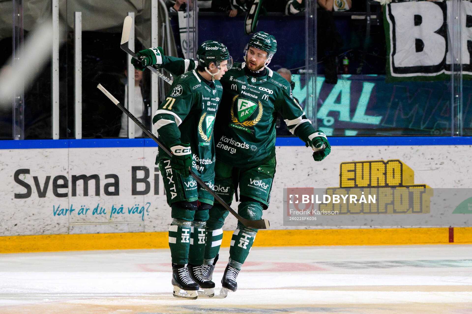 Färjestads Viktor Lodin, Radim Zohorna jublar