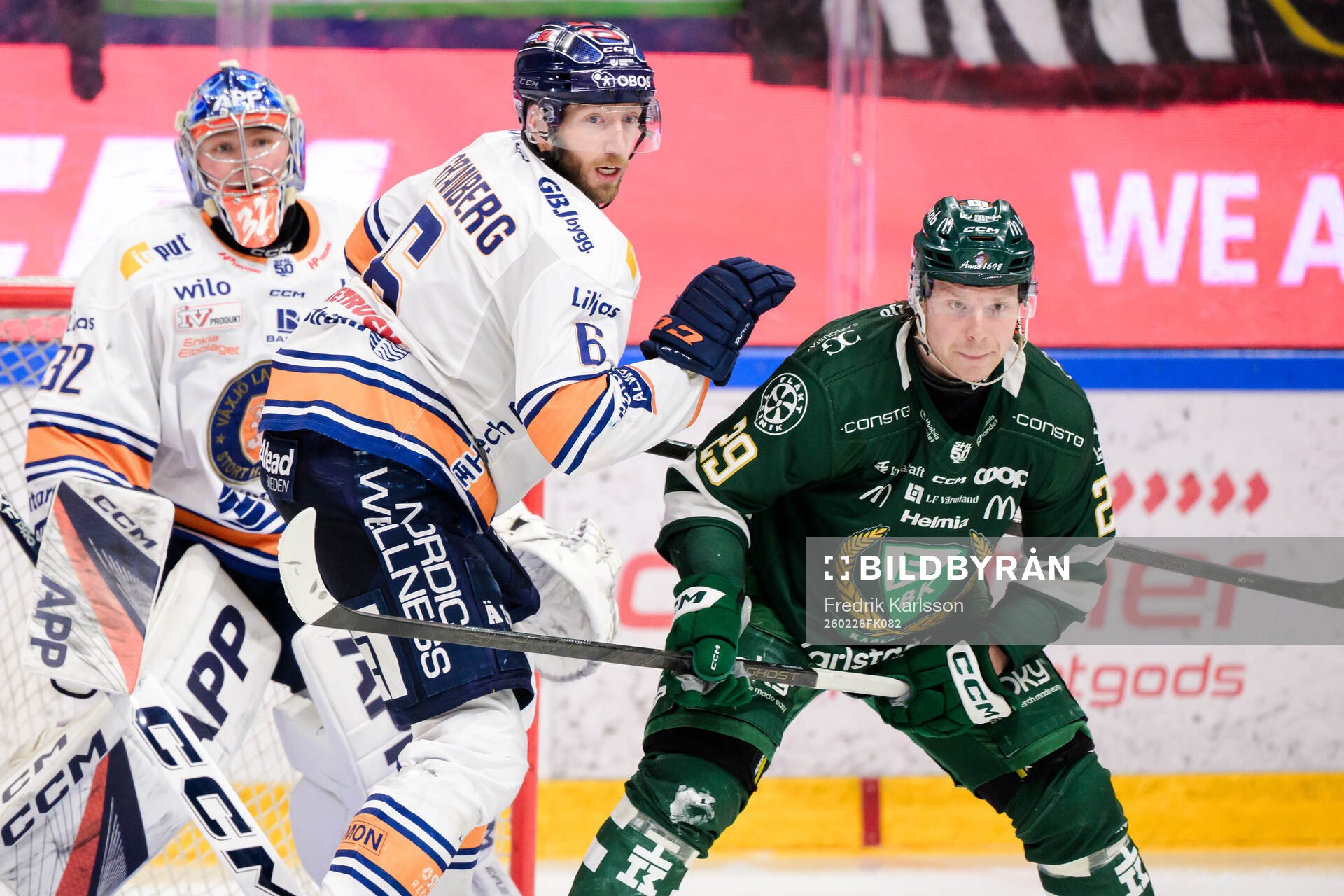 Växjös Petter Granberg och Färjestads Oskar Steen