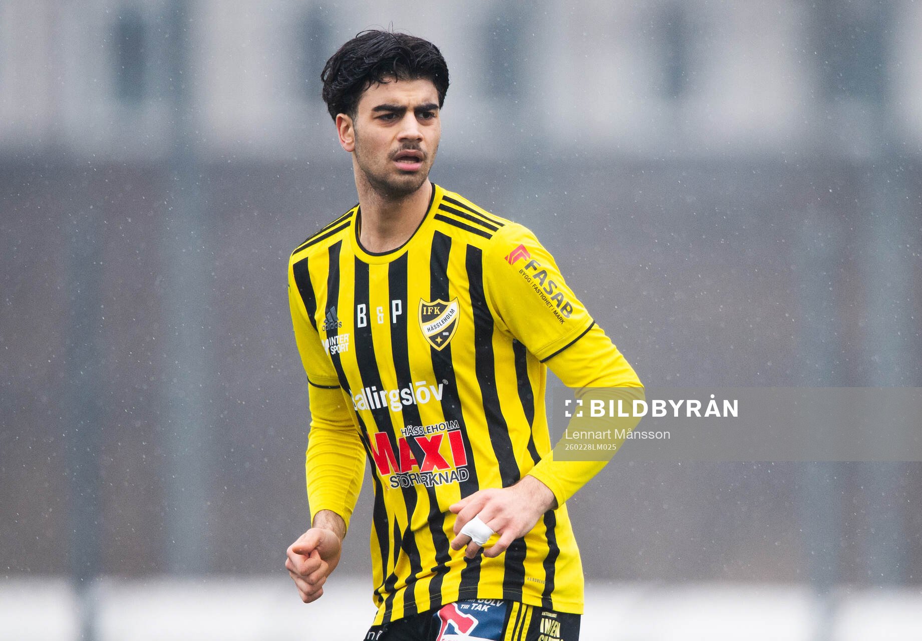 IFK Hässleholms Qusay Ahmad i träningsmatchen mellan IFK