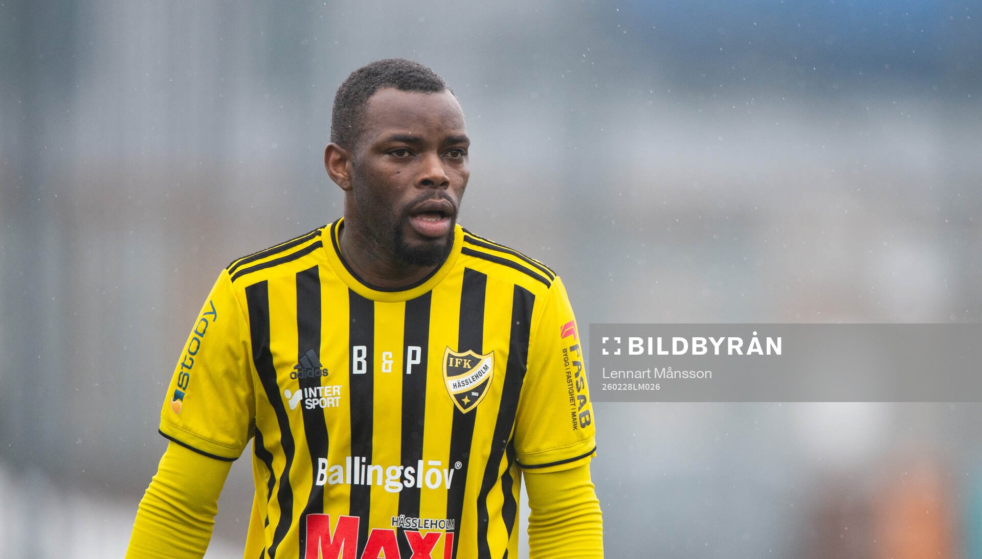 IFK Hässleholms Saikou Jawneh i träningsmatchen mellan