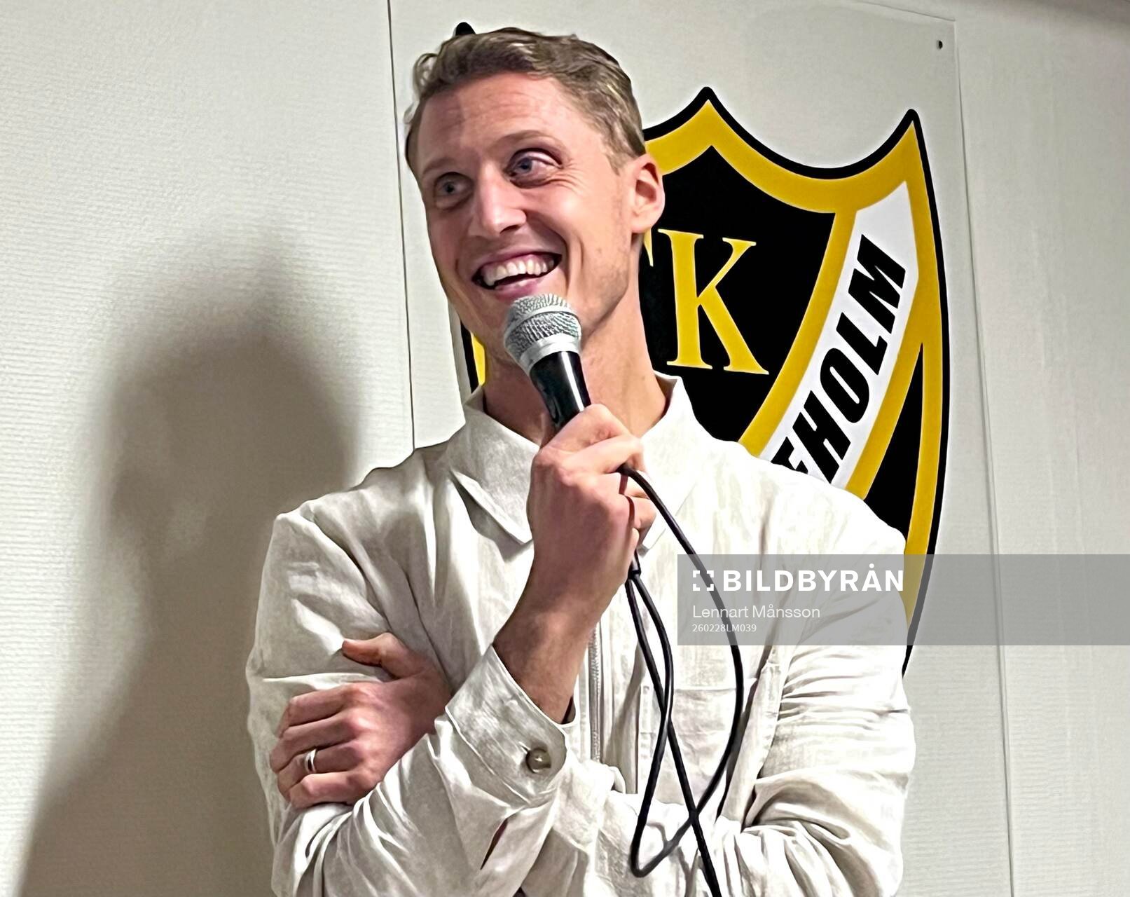 är Hansson var gäst på IFK Hässleholms kafé och