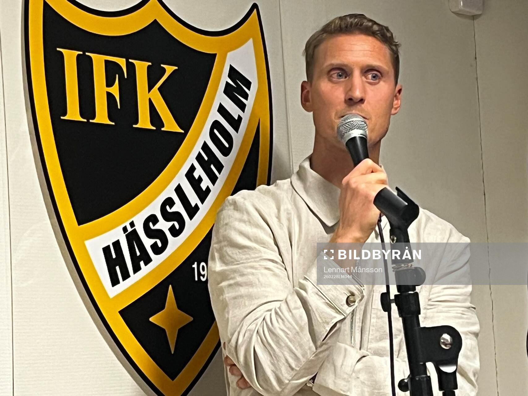 är Hansson var gäst på IFK Hässleholms kafé och