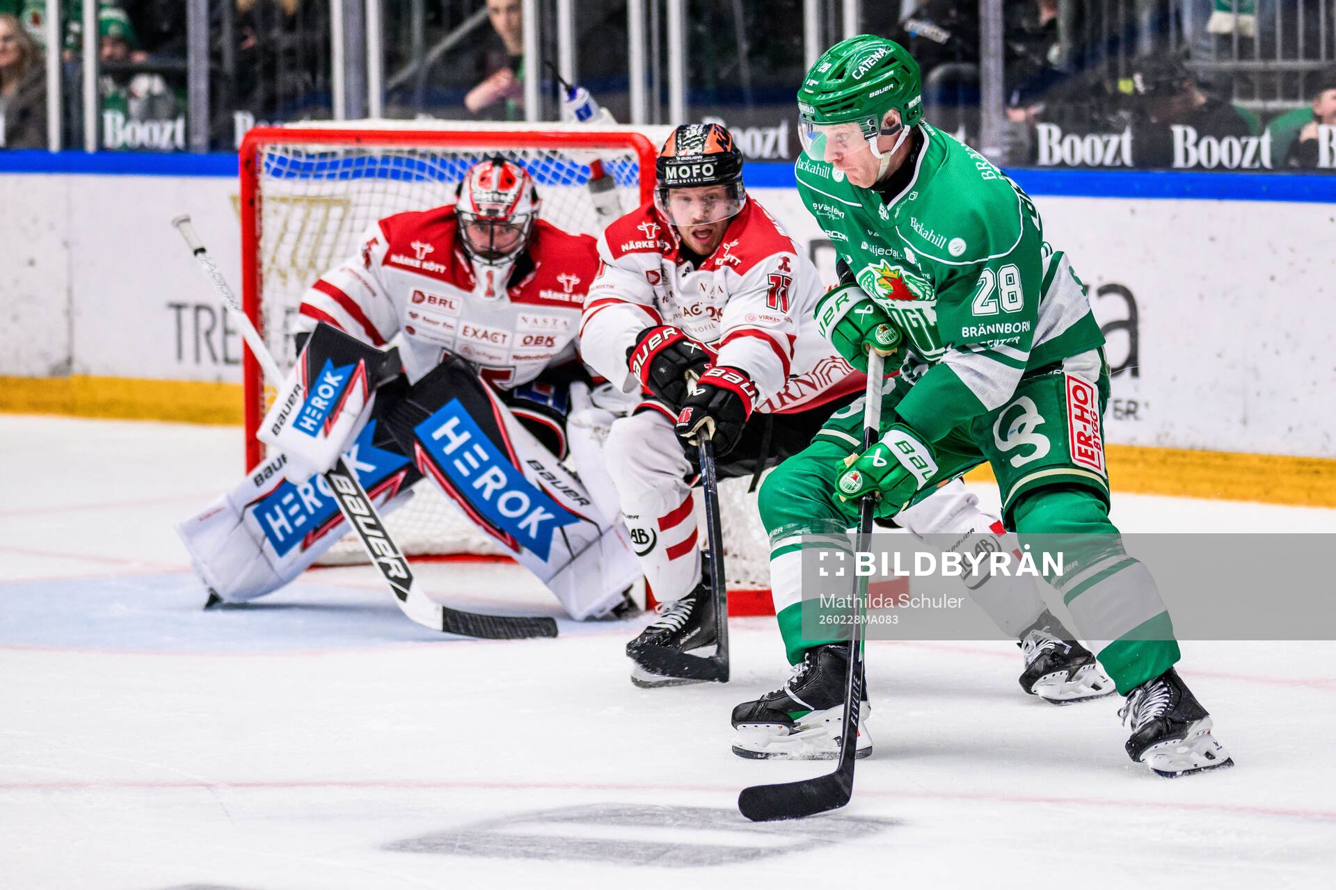 Örebros Kalle Kossila och Rögles Anton Bengtsson