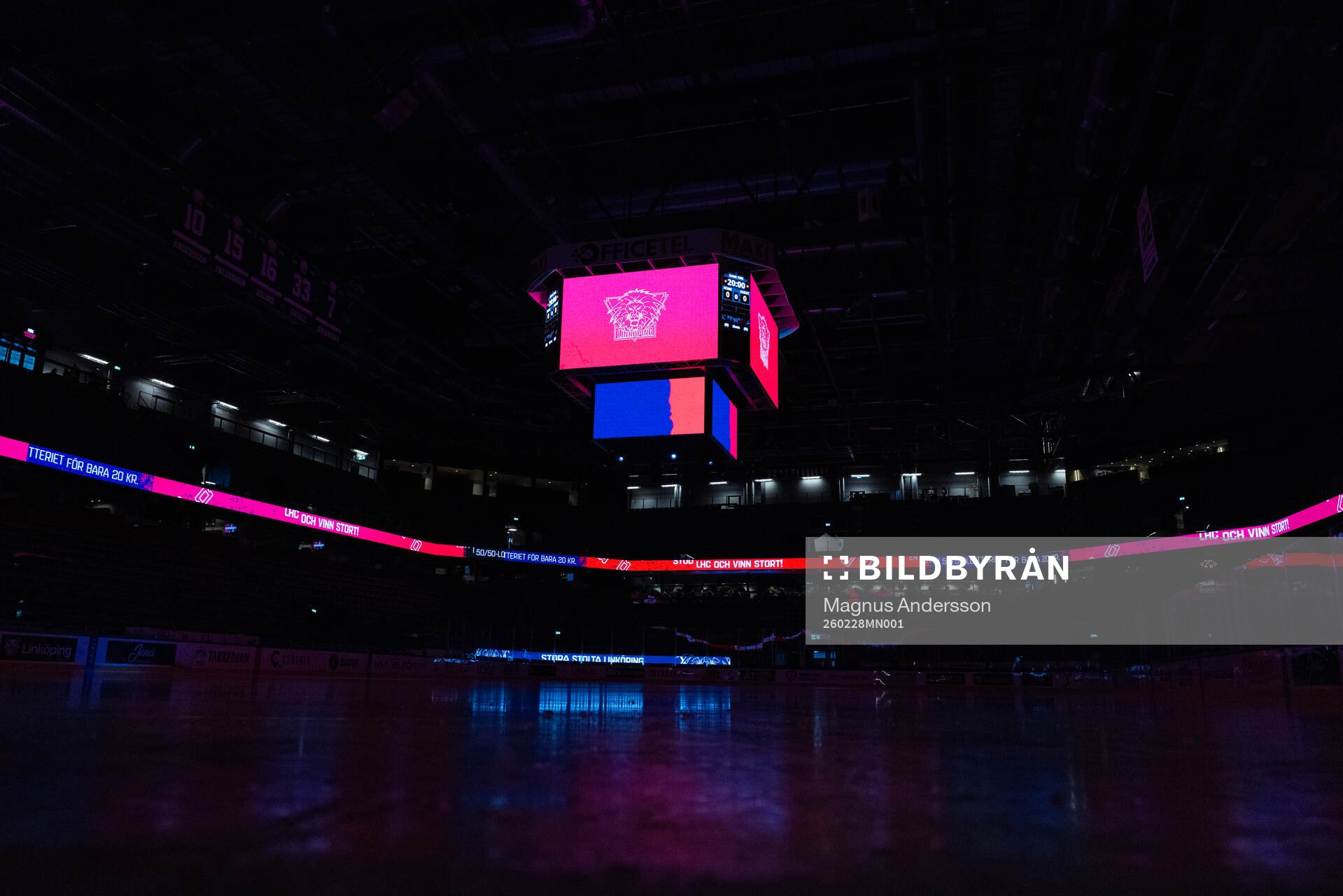 Interiör vy av Saab Arena