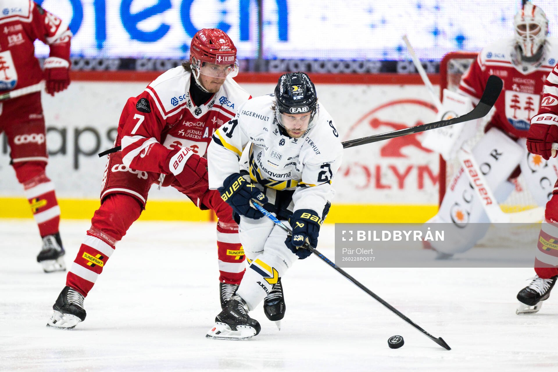 Timrås Marcus Hardegård och HV71s Mattias Tedenby
