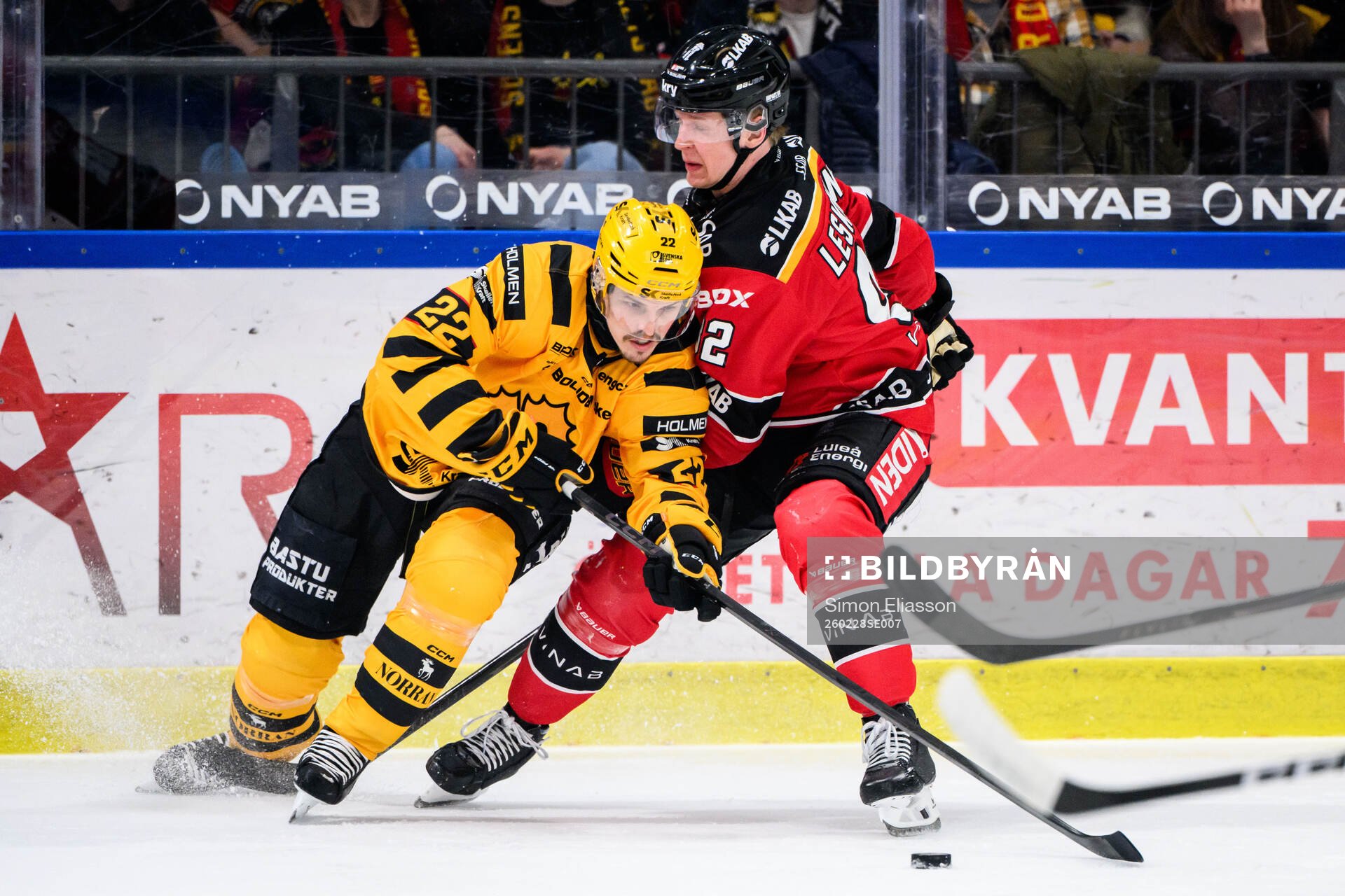 Skellefteås Jonathan Johnson och Luleås Otto Leskinen