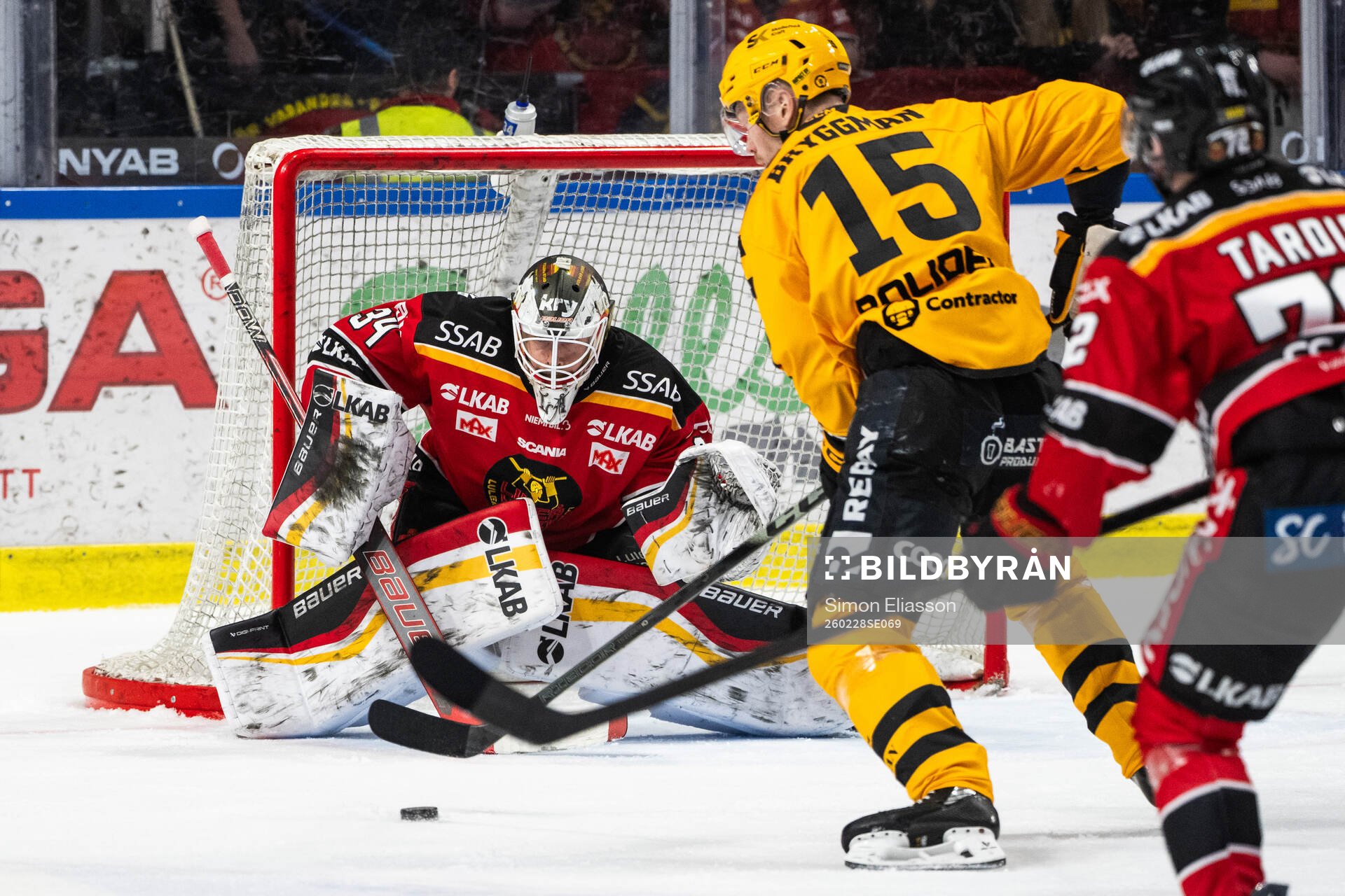 Luleås målvakt Joel Lassinantti och Skellefteås Lars