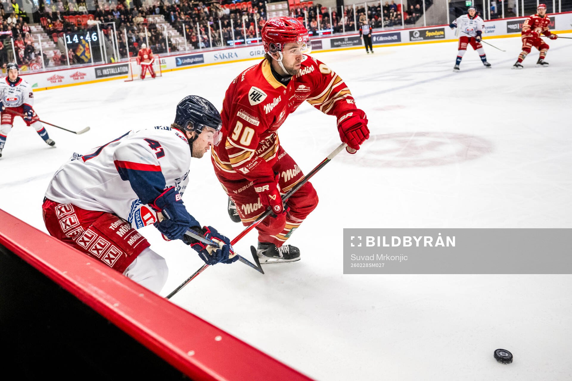 Oskarshamns Melker Eriksson och Kalmars Liam Hawel