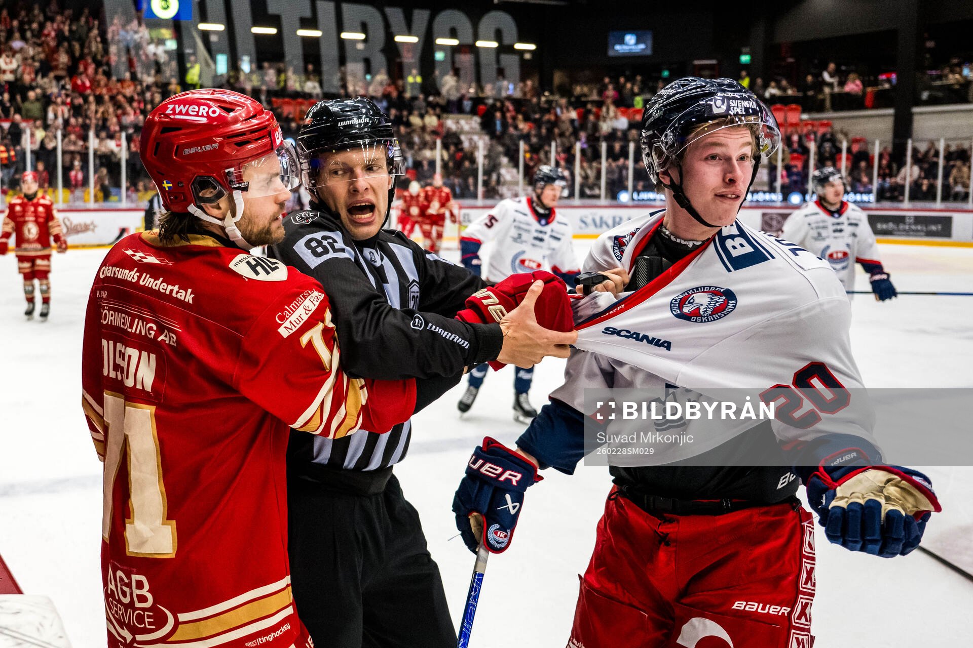 Kalmars Gabriel Olsson och Oskarshamns Victor Johansson