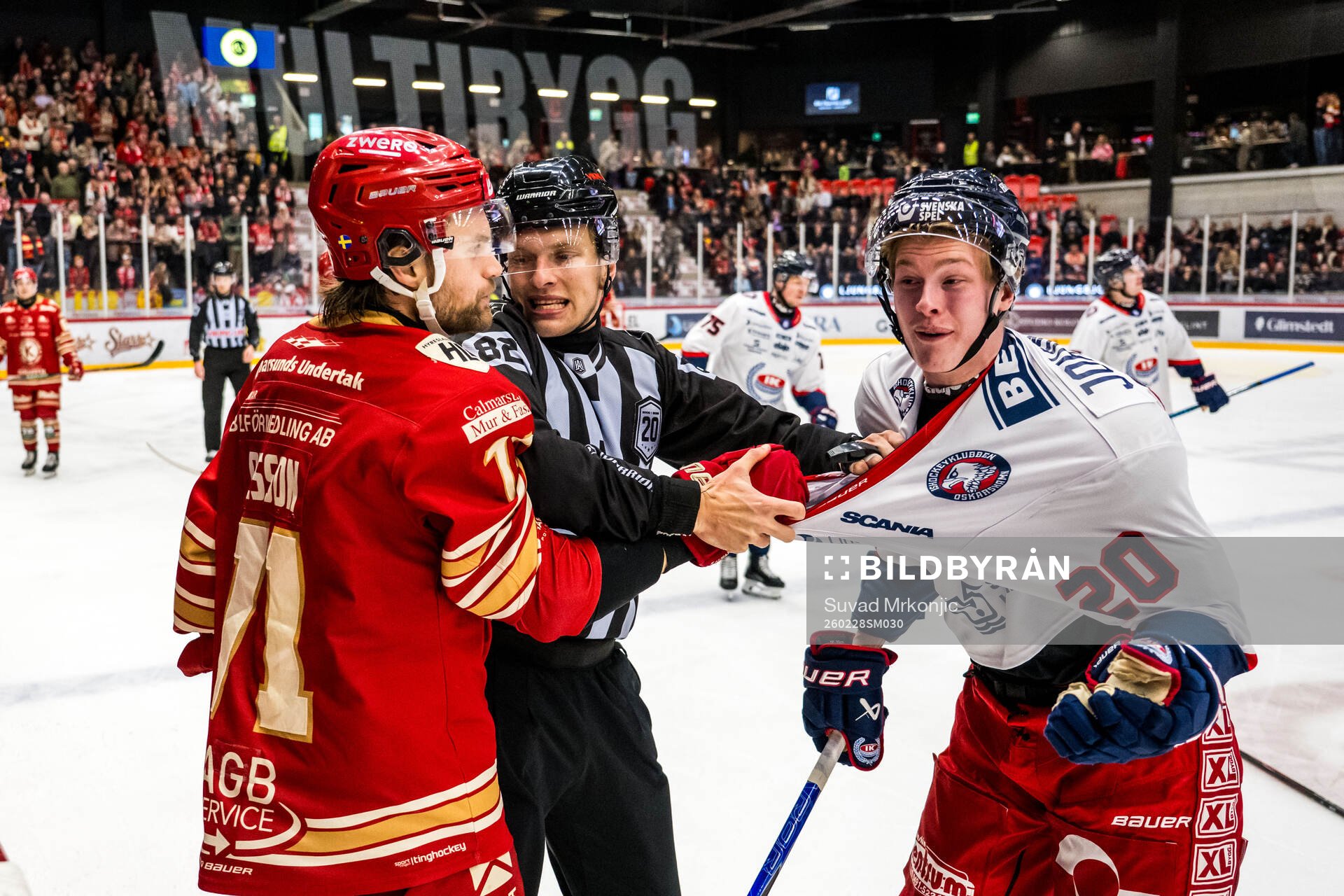 Kalmars Gabriel Olsson och Oskarshamns Victor Johansson