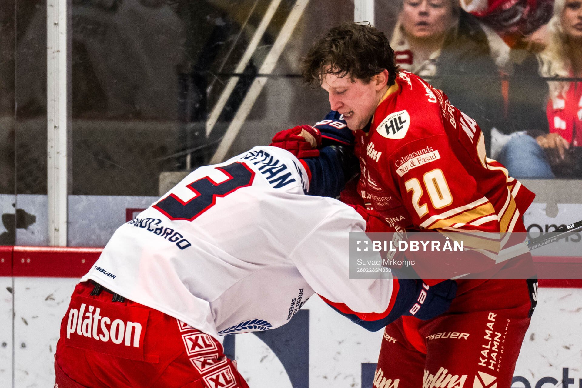 Oskarshamns Ludvig Östman och Kalmars Scott Walford