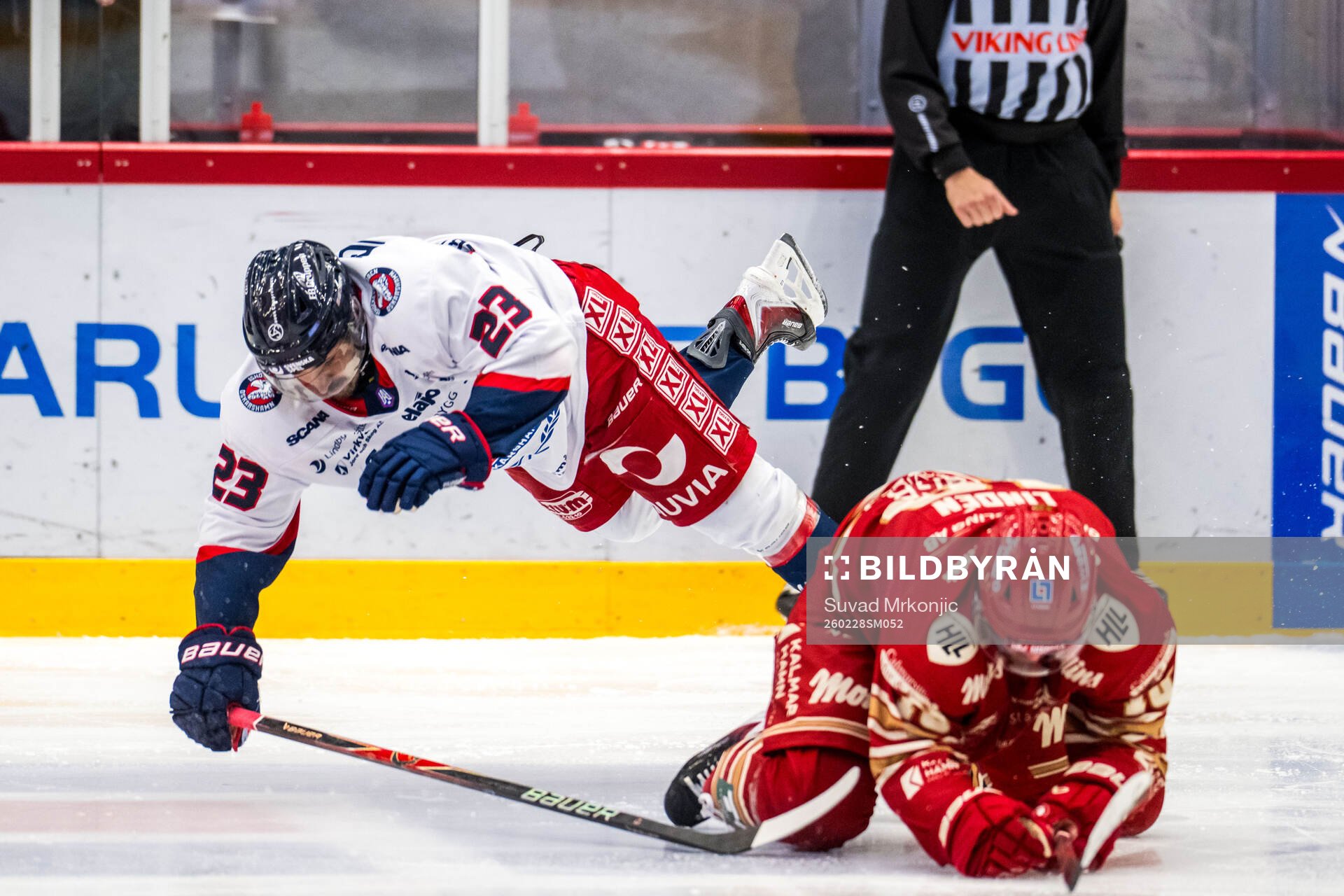 Oskarshamns Kevin Karlsson och Kalmars Jesper Lindén