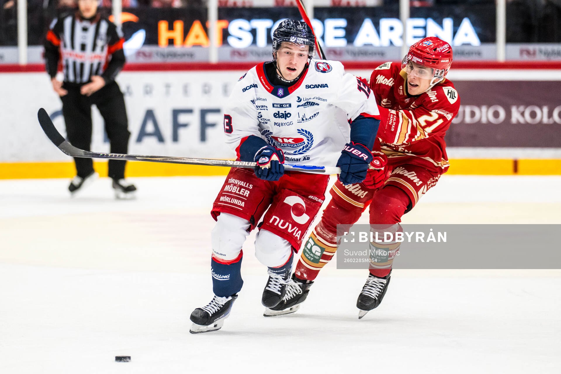 Oskarshamns Joel Svensson och Kalmars Matthew Struthers